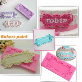 Decorative Plaque – Rectangle Hearts Cake Embellishment – Silicone Mold