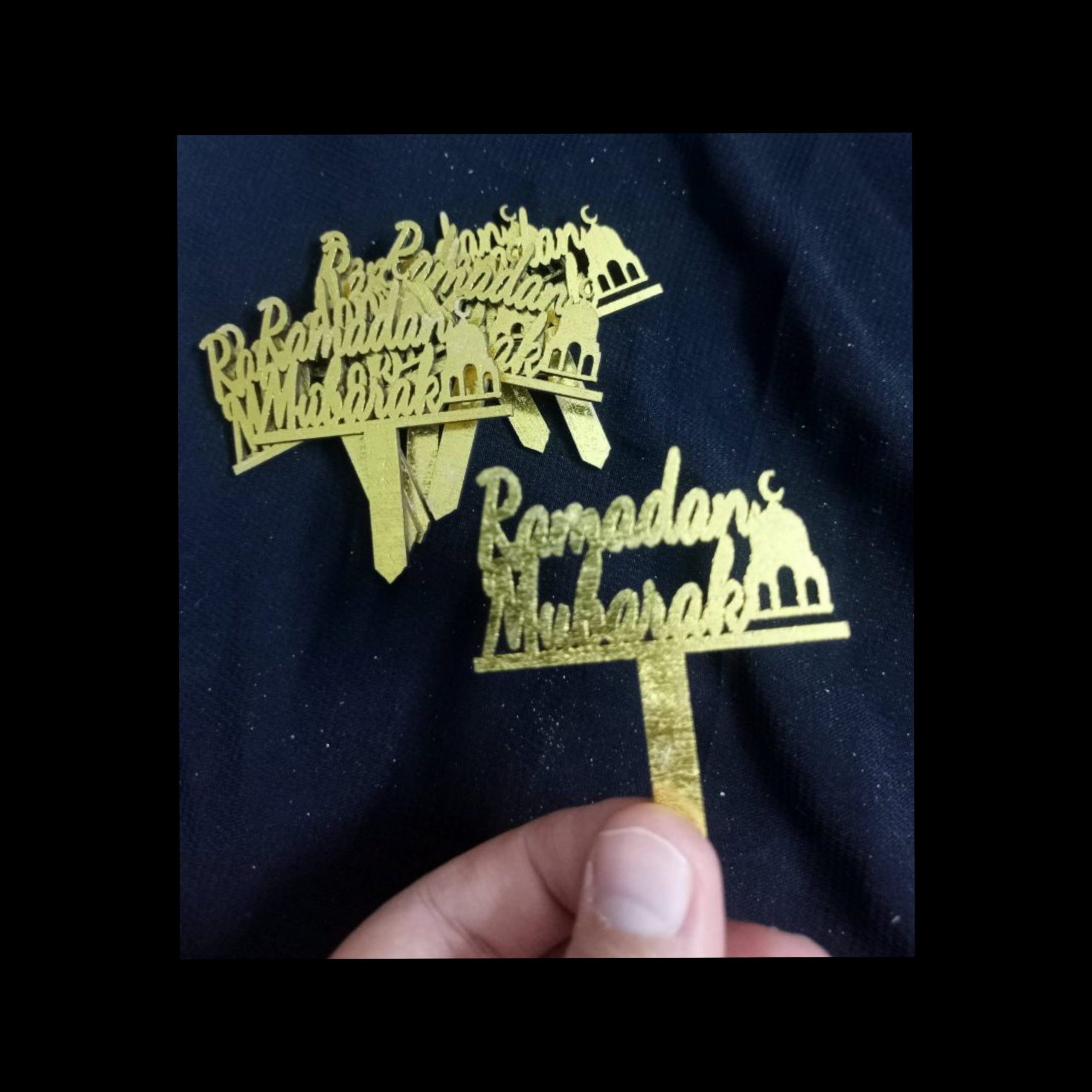 Ramzan Mubarak Cupcake Toppers to 10 PC set