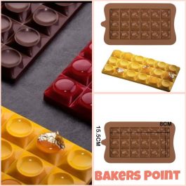 Chocolate Rounds_Circles_Dots_Buttons_Bricks Bar Mold