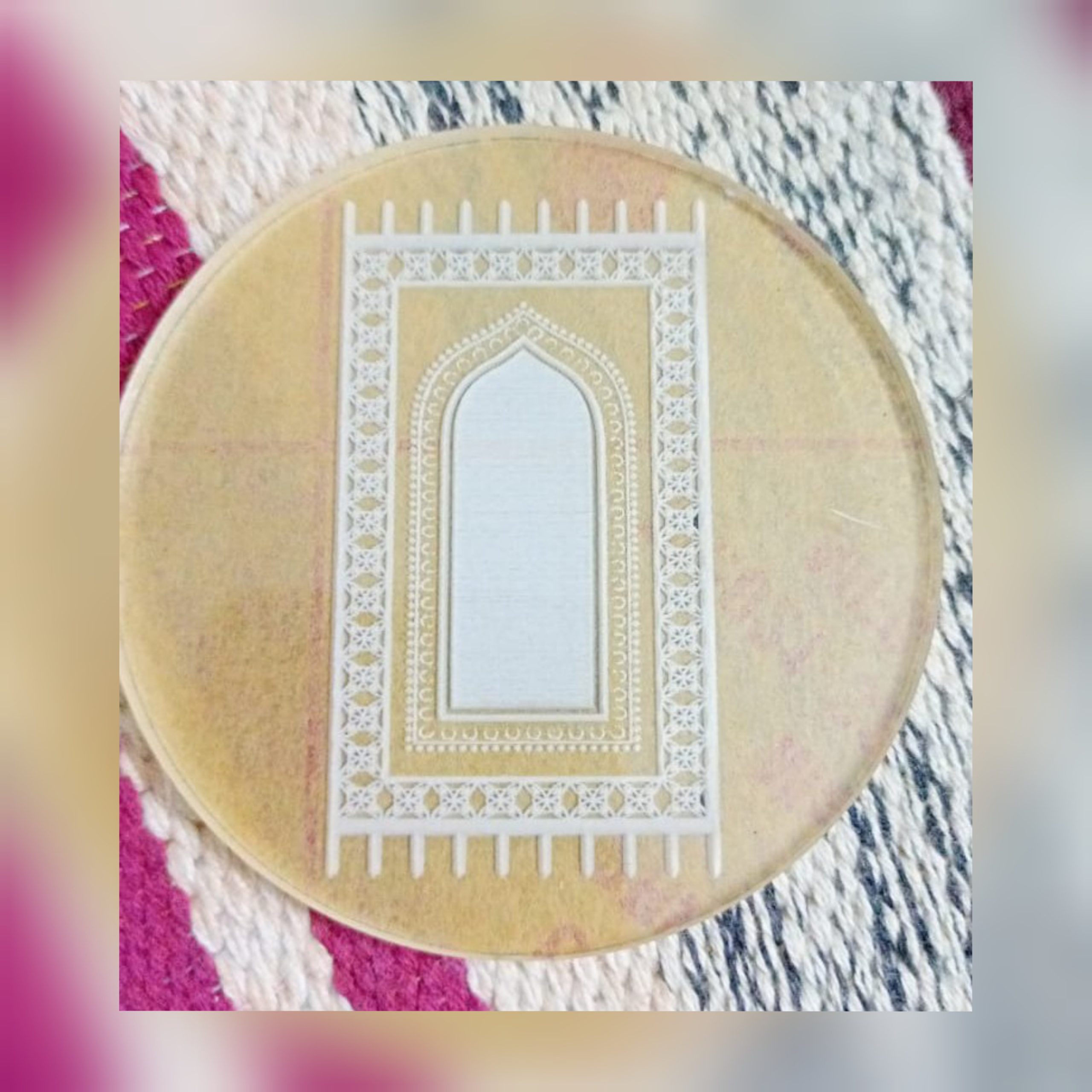 Acrylic Embosser Fondant Stamp – Praying Mat (جاء نماز)