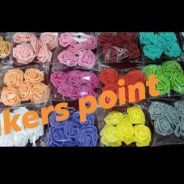 Pack Of 6 Ivory Color Foam Roses