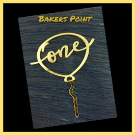 One – Birthday Balloon – Cake Topper – Acrylic