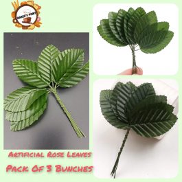 Artificial Rose Leaves – Pack Of 3 Bunches