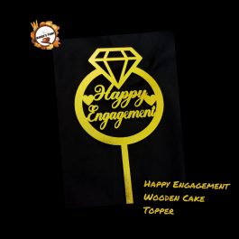 Engagement Wooden Cake Topper