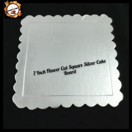 Cake Boards 7 Inch Square Scalloped  – Pack of 10