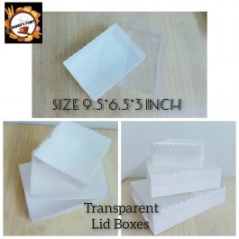 Transparent Lid Boxes – Transparent Top Boxes – Donuts Boxes – Brownies Boxes – Size 9.5*6.5*3 Inch – Pack of 10 Boxes