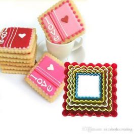Cookie Cutter Square Shape 5Pcs Set