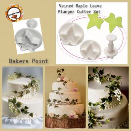 Veined Maple Leave Plunger Cutter Set