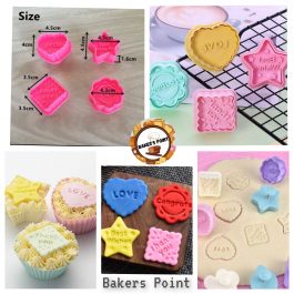 Plastic 4pcs Greetings Message Theme Plunger Cutter Set