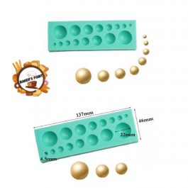 Multi Size Half Ball Silicone Mold – 16 Cavity