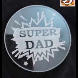 Acrylic Embosser Fondant Stamp – Super Dad