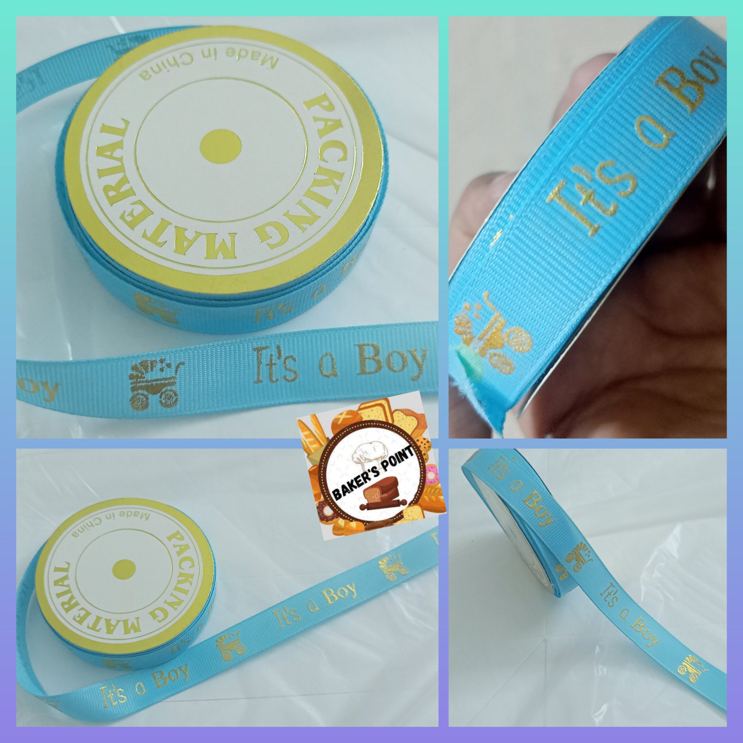 Fabric Ribbon Roll Baby Shower Theme – Blue