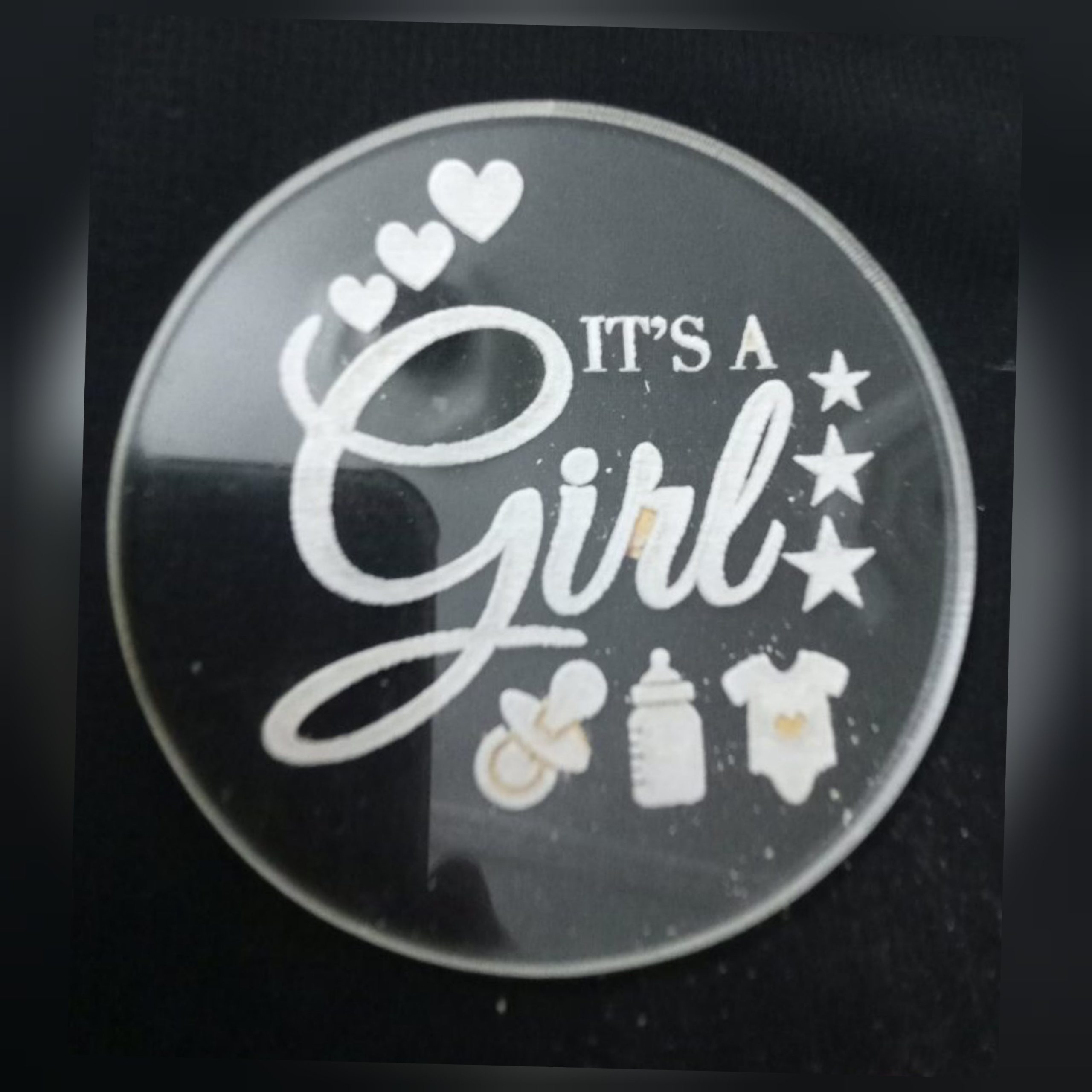 Acrylic Embosser Fondant Stamp – It’s A Girl