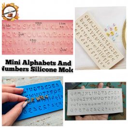 Mini Alphabets Uppercase And Lowercase And Numbers Silicone Mold