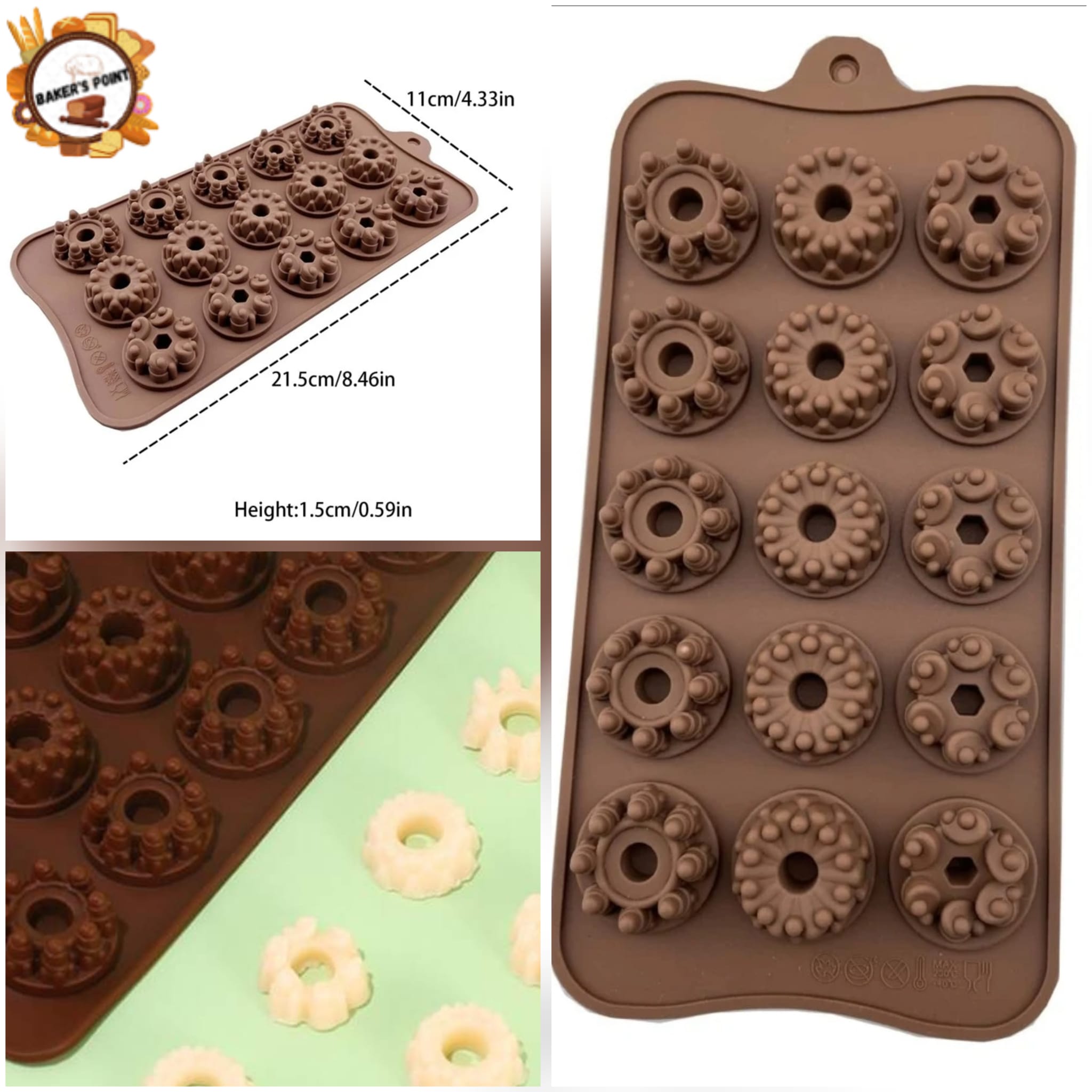 Crowns Chocolate Candy Mold