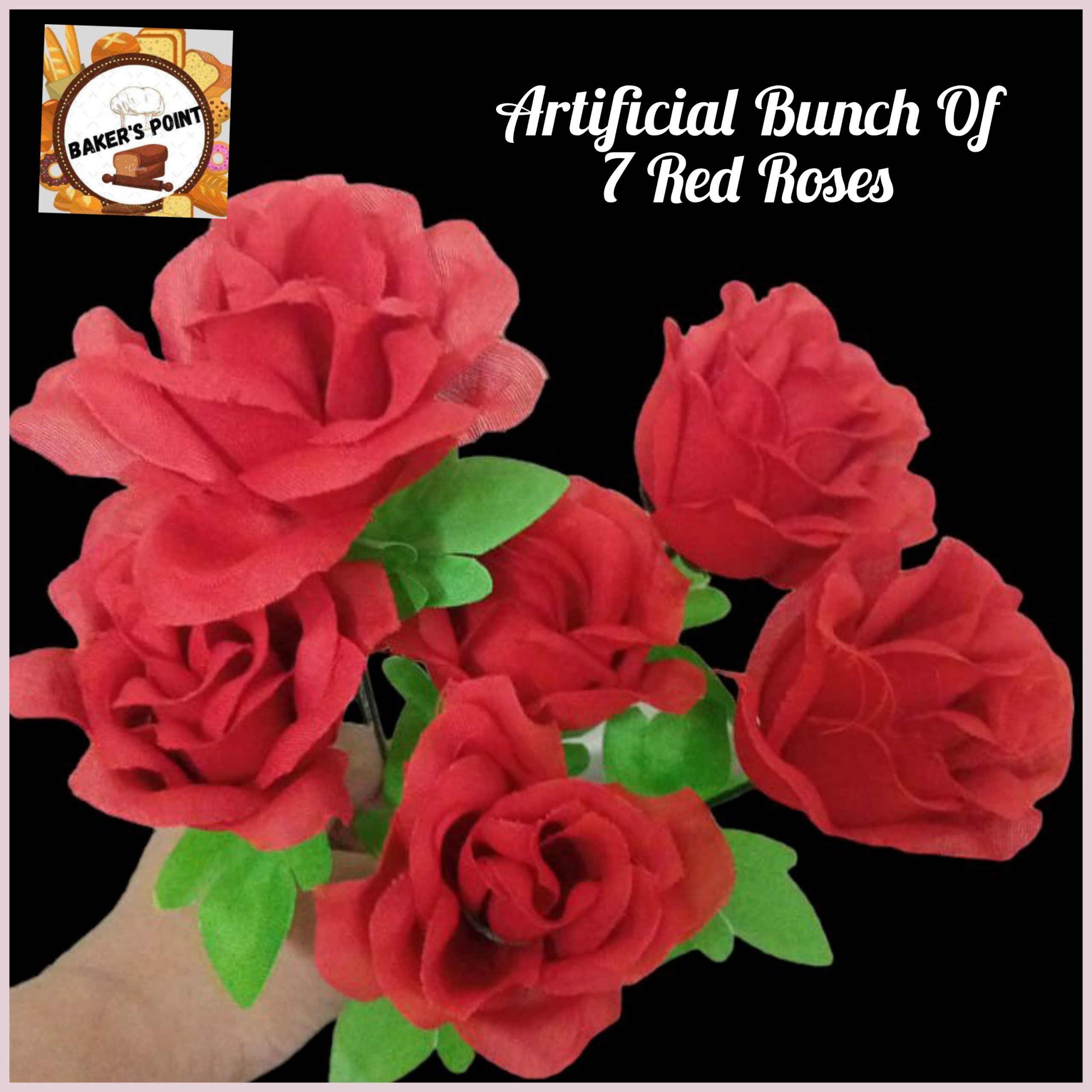 Artificial Bunch Of 7 Red Roses