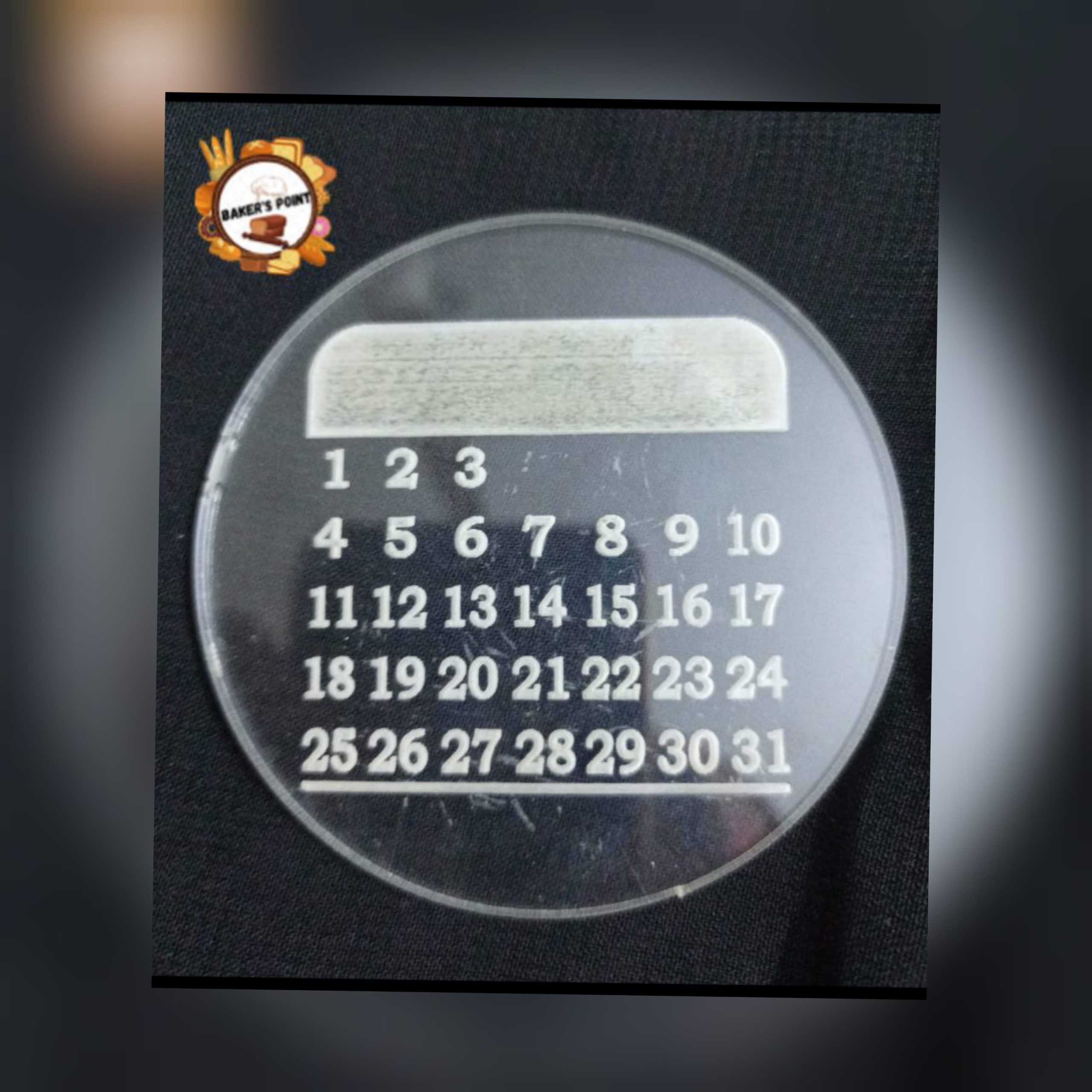 Acrylic Embosser Fondant Stamp – Calender