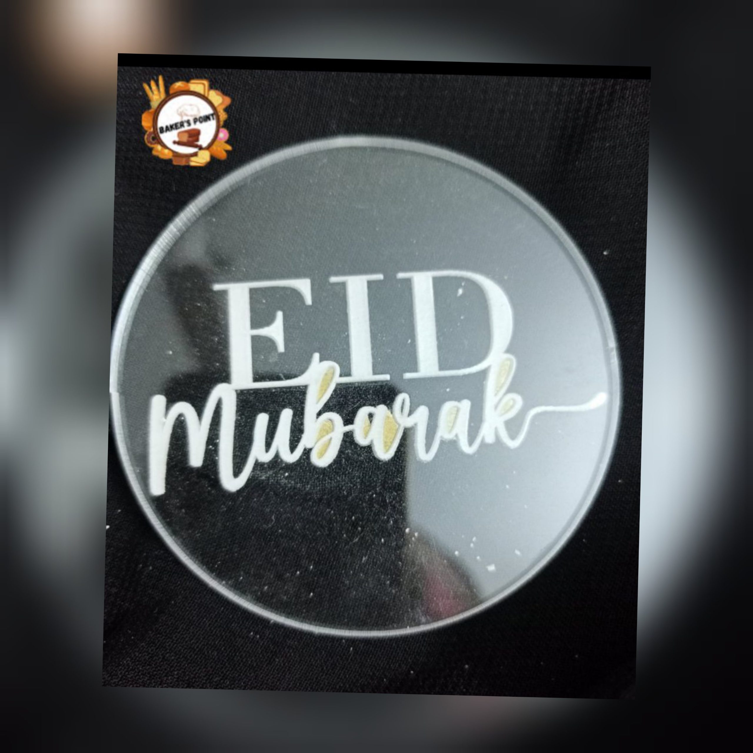 Acrylic Embosser Fondant Stamp – Eid Mubarak Design 6