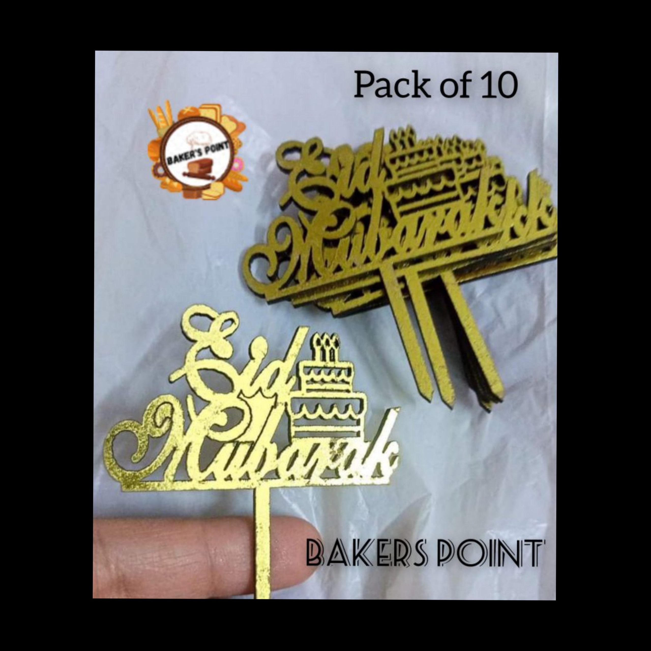 Eid Mubarak Cupcake Toppers – Pack of 10