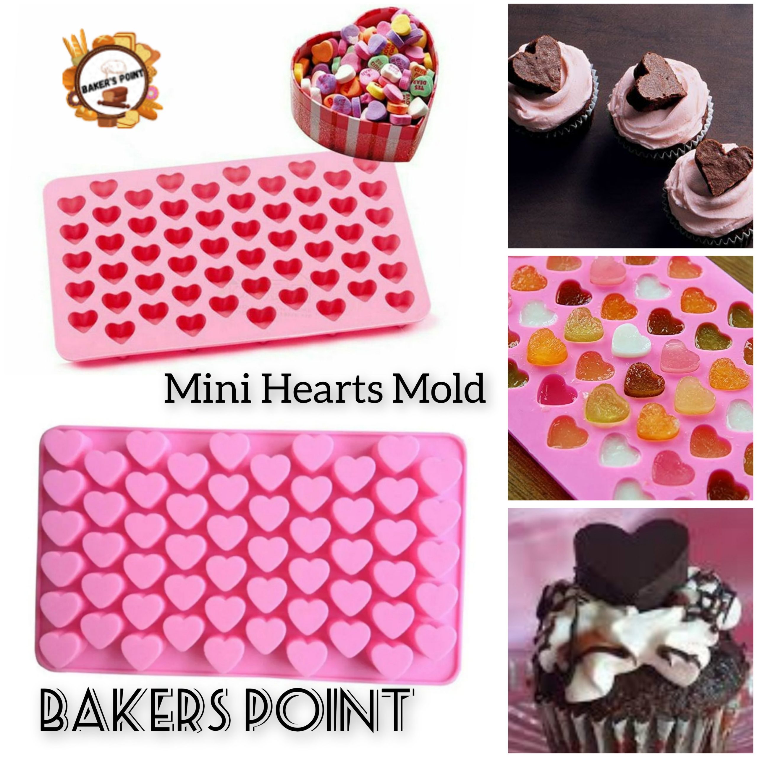 Mini Hearts Mold – 55 Cavity