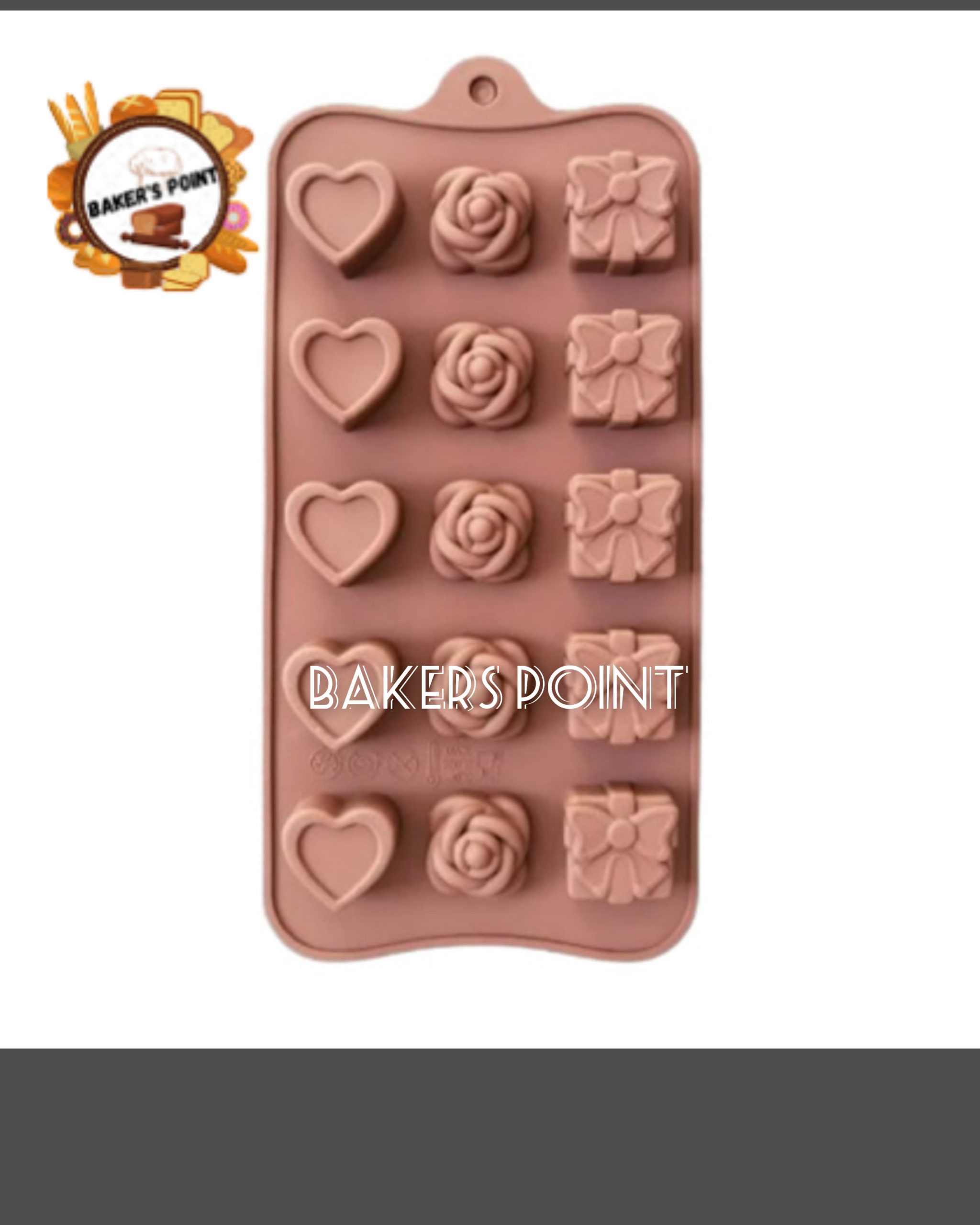 Chocolate Mold Heart, Rose & Gift