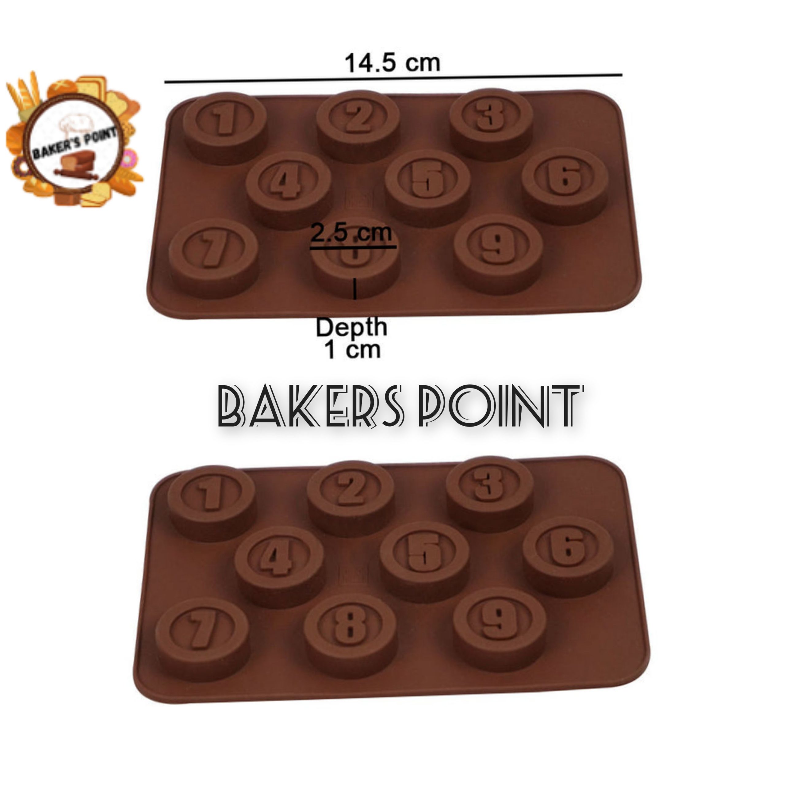 Number Circles Silicone Chocolate Mold