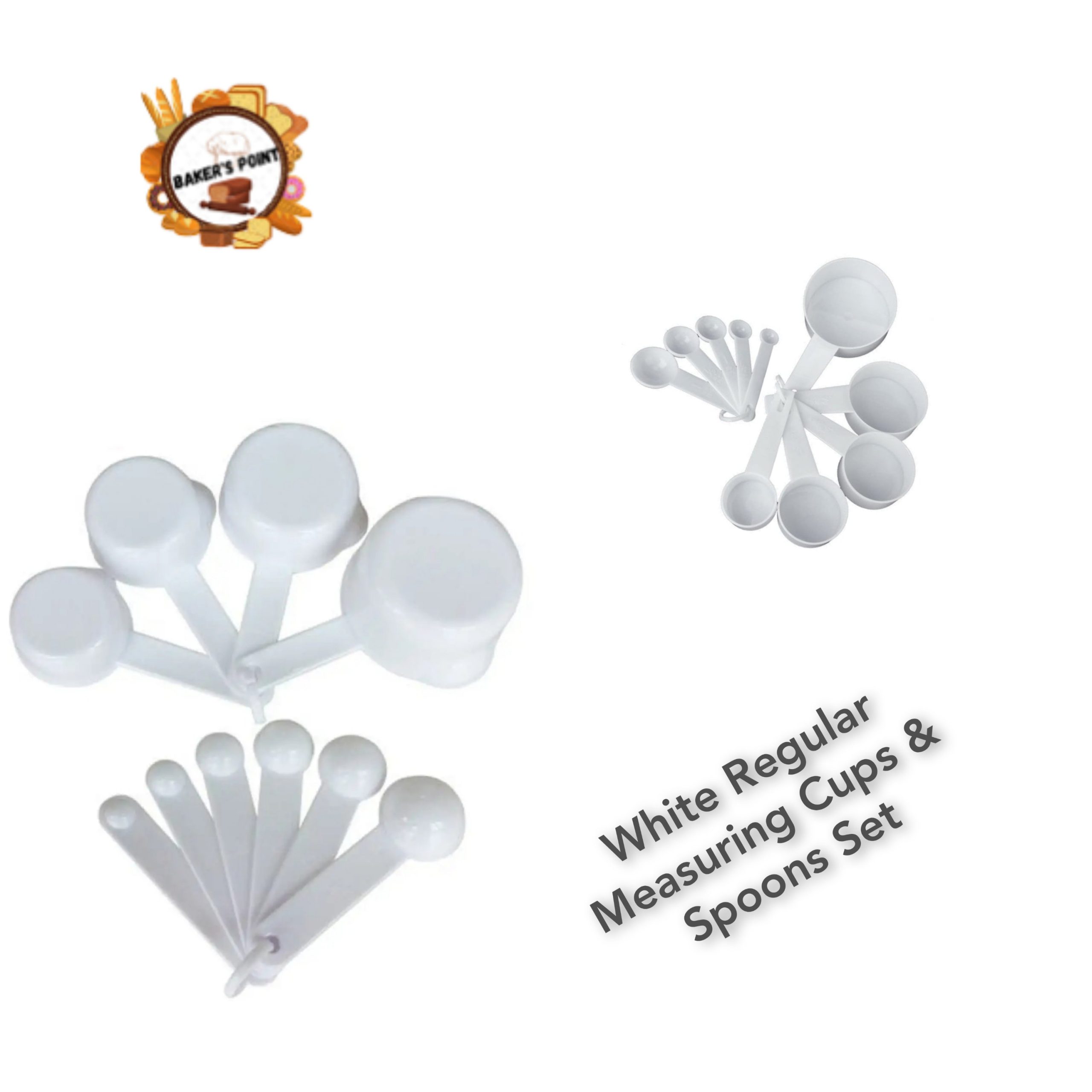 Measuring Cup & Spoon 10 pc Set – White
