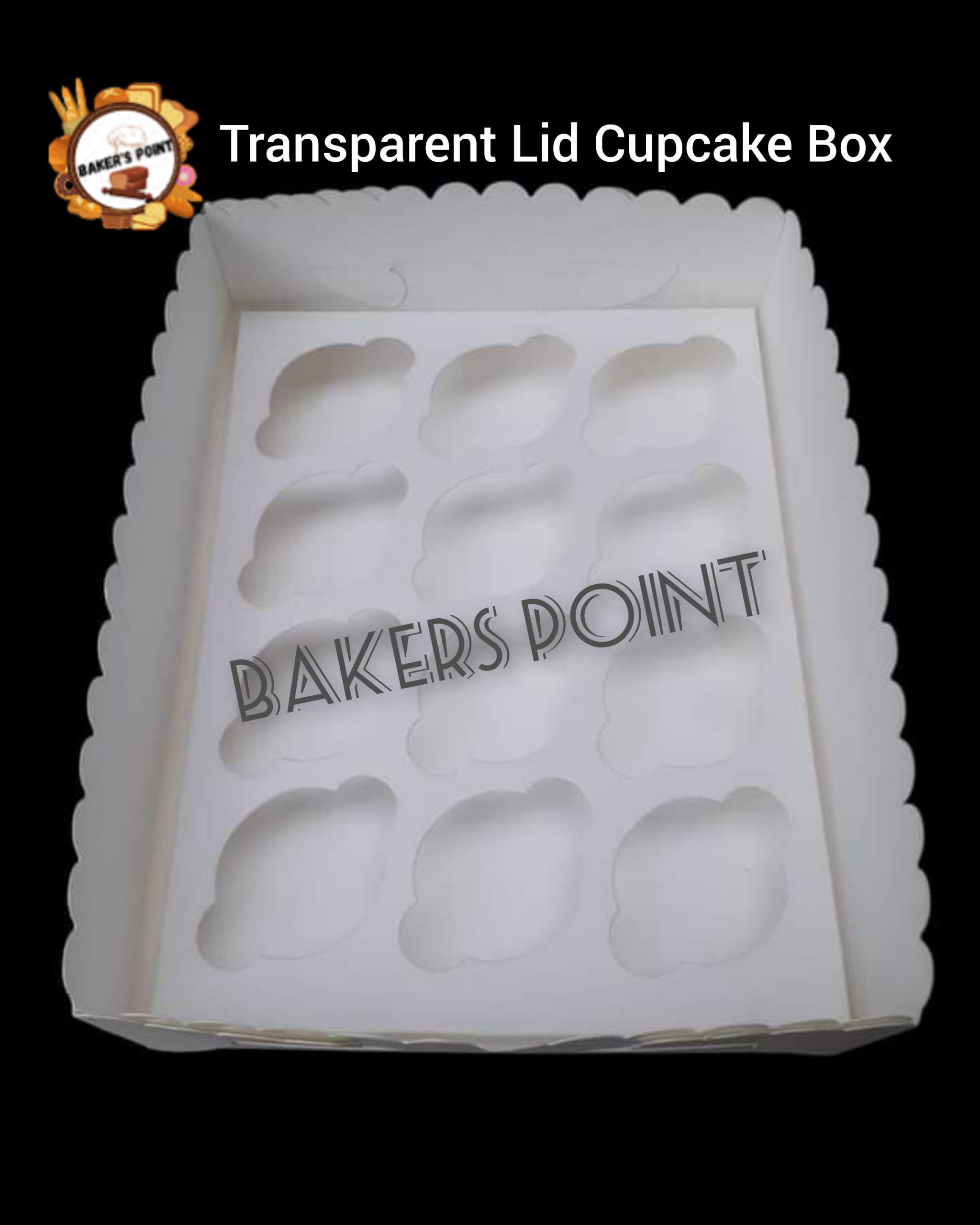 Transparent Lid Cupcake Box – 12 Cavity – Pack of 10