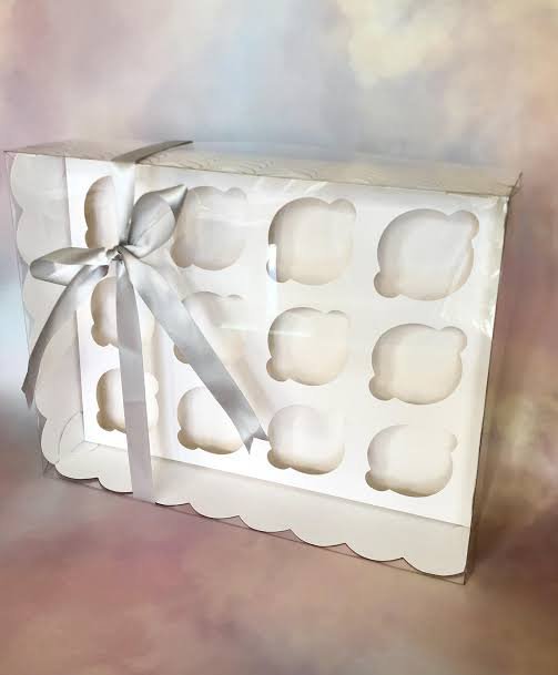 Transparent Lid Cupcake Box – 12 Cavity – Pack of 10