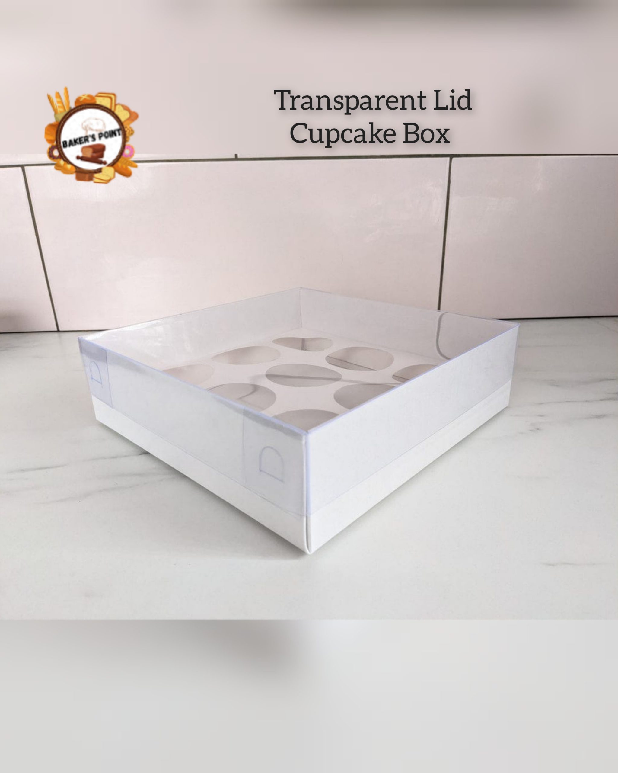 Transparent Lid Cupcake Box – 9 Cavity (Pack of 10)