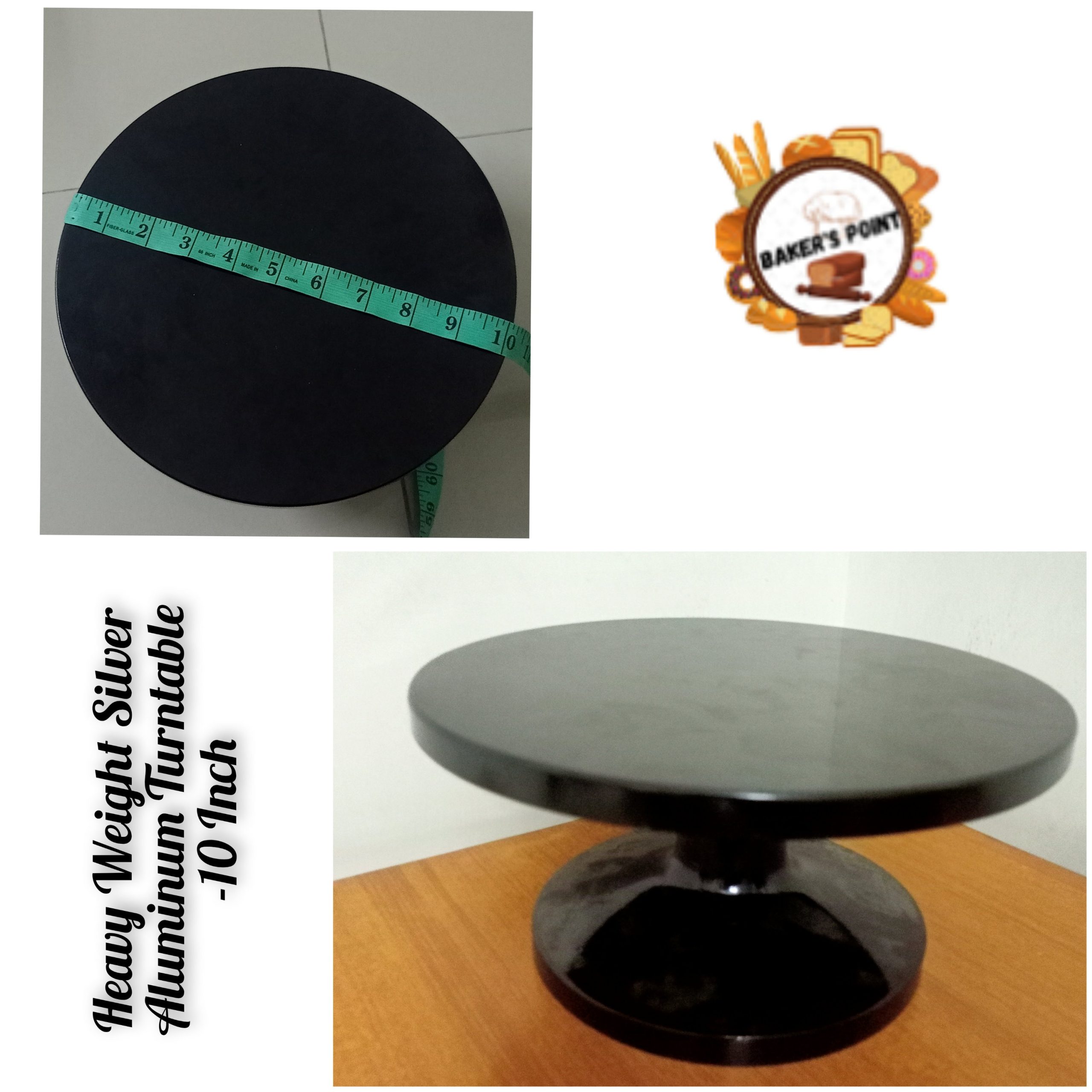 Heavy Weight Silver Aluminum Turntable -10 Inch