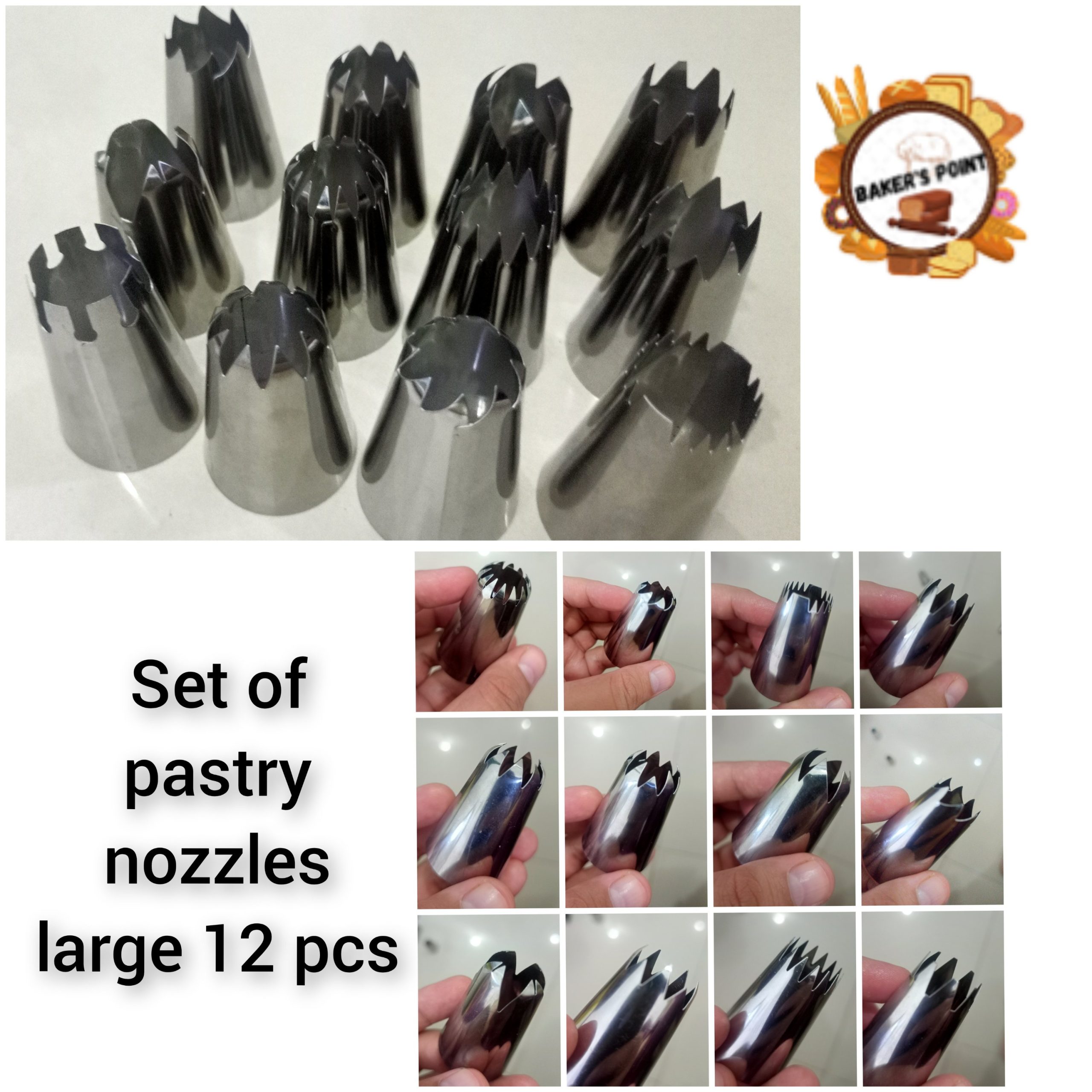 Nozzles Set – Set Of Pastry Nozzles Large 12 Pc