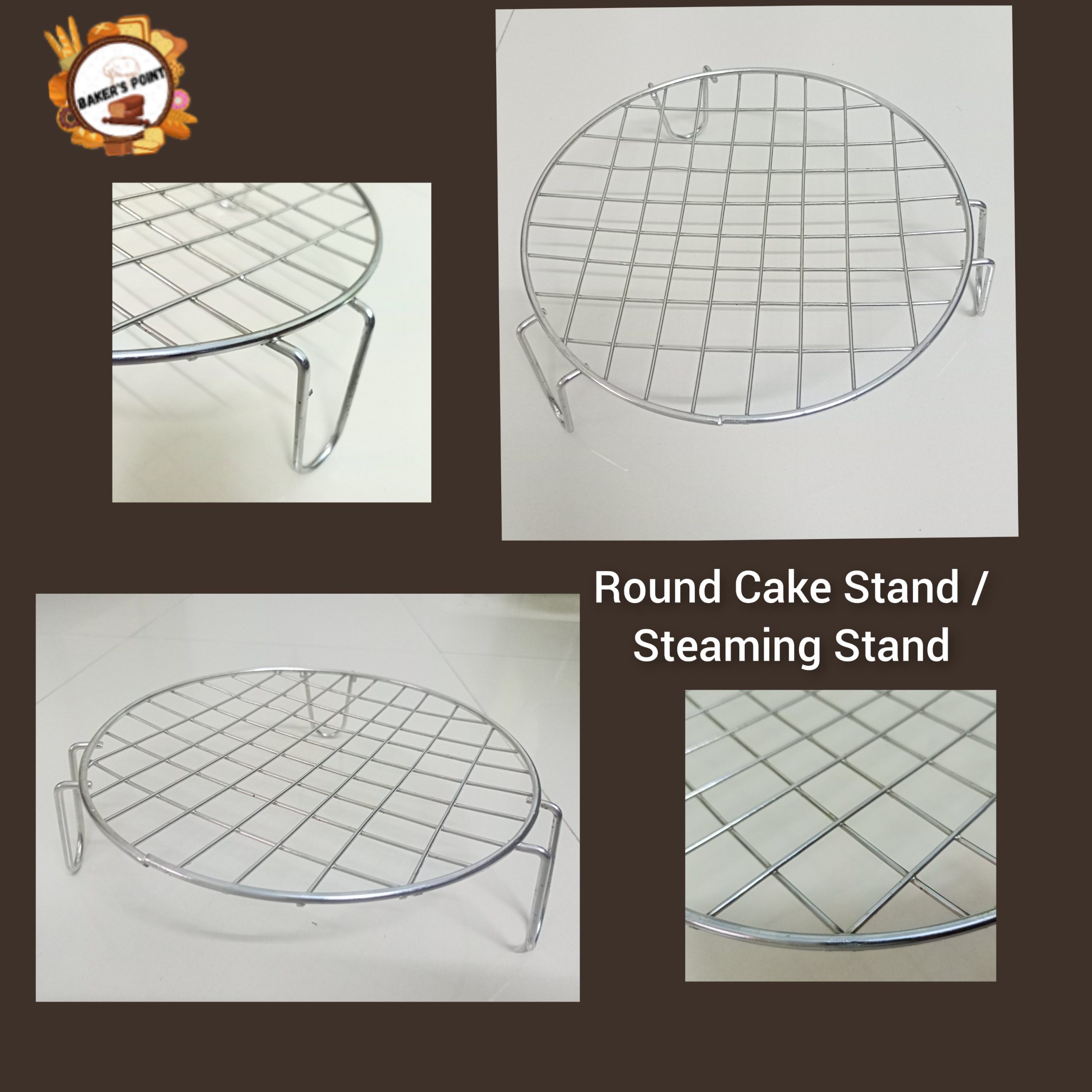 Round Cake Stand/ Steaming Stand
– Size 8 Inch