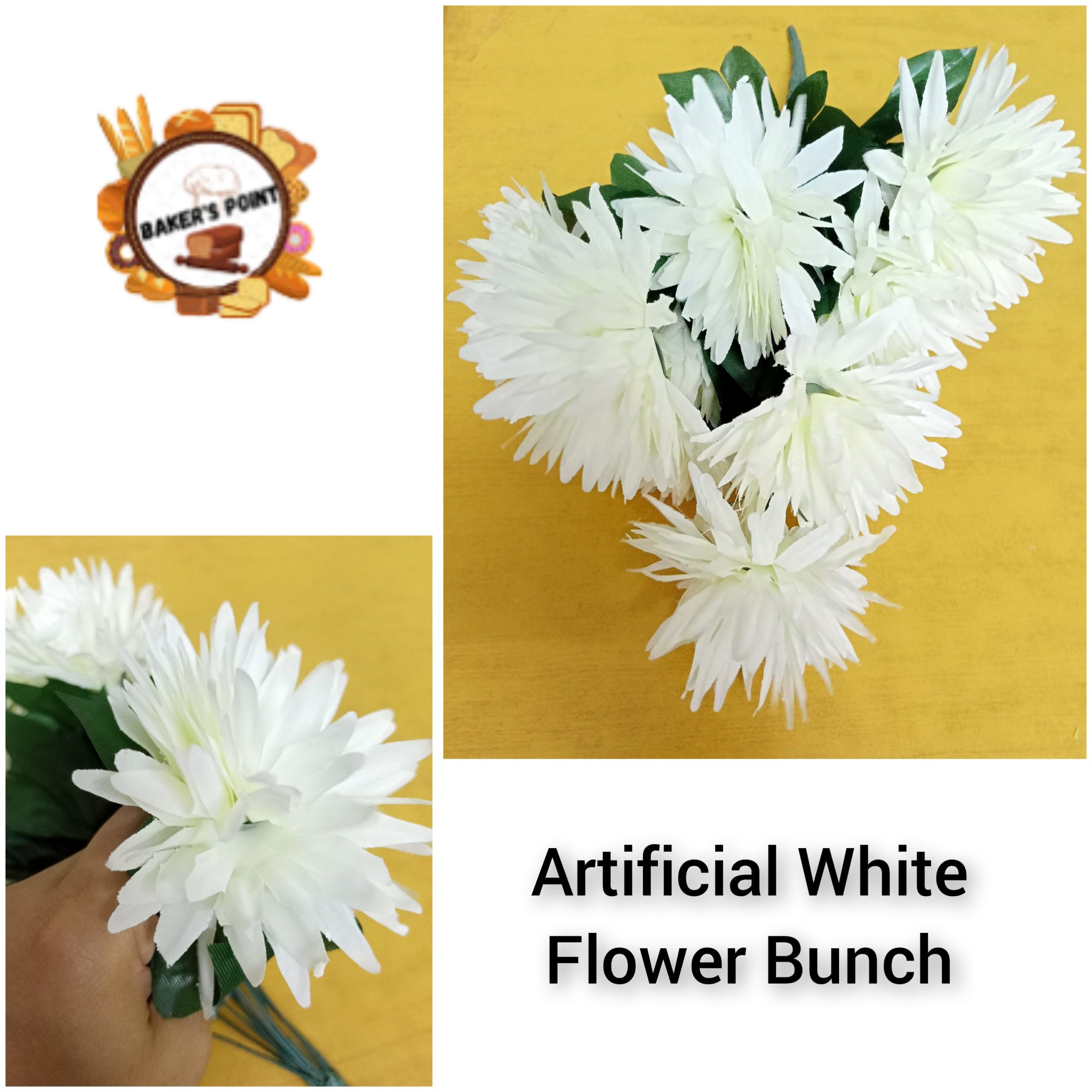 Artificial White Flower Bunch