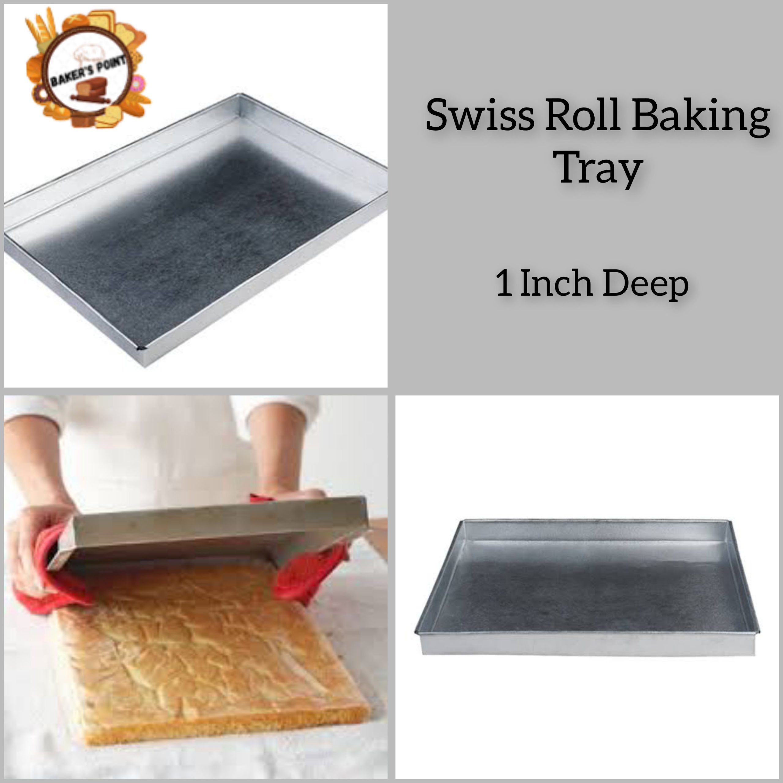 Swiss Roll Baking Tray Size 10*14 Inch – 1 Inch Deep