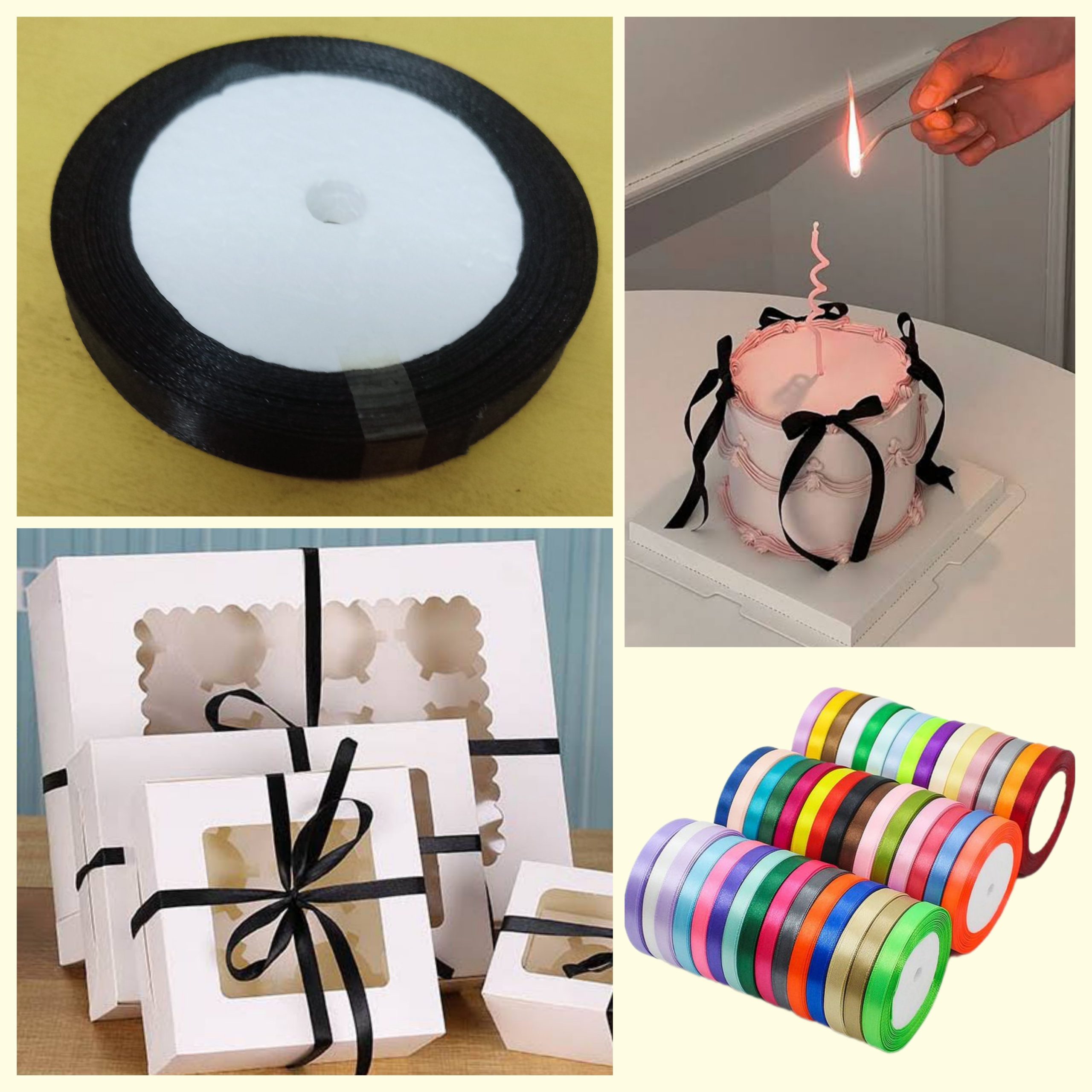 Fabric Ribbon Roll – Black