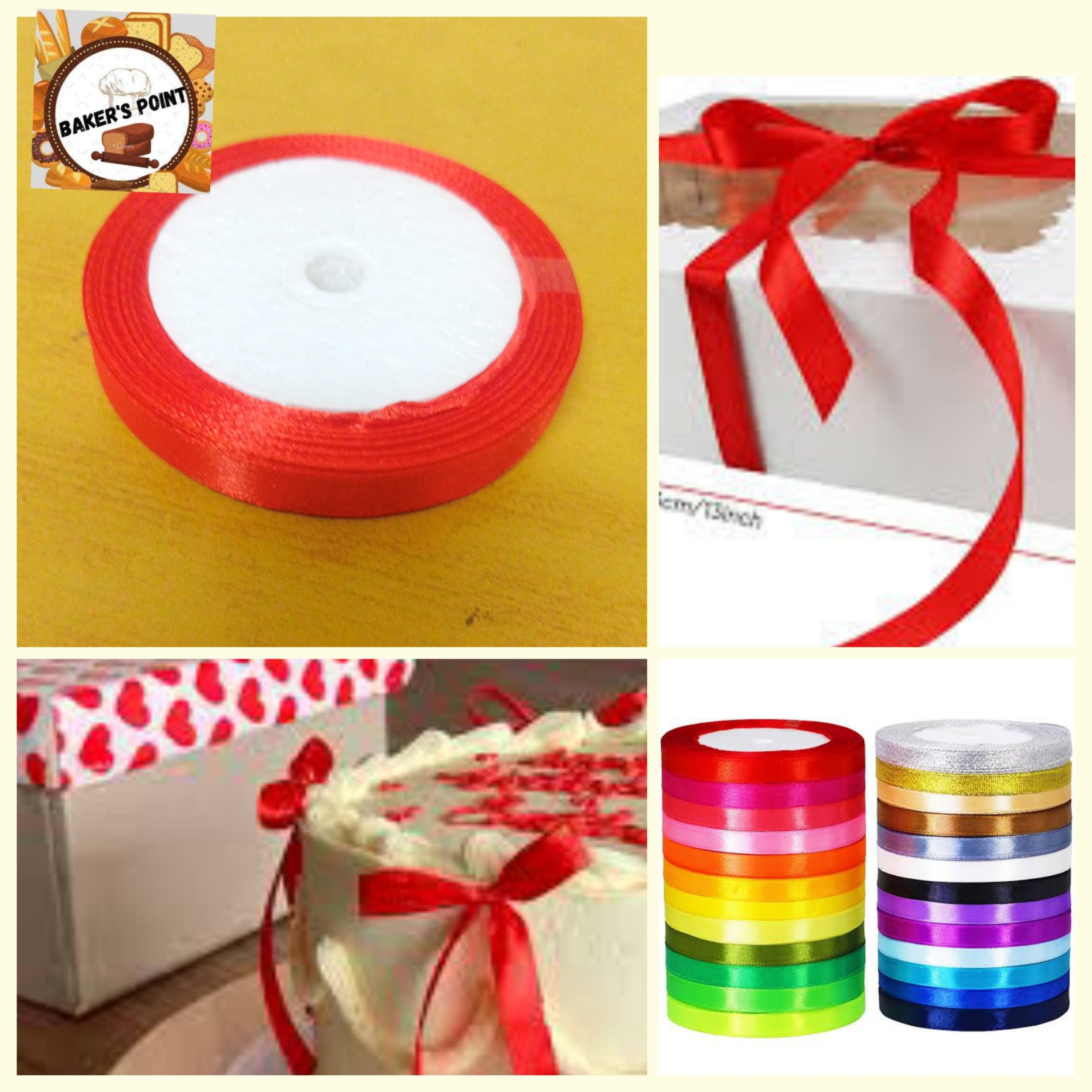 Fabric Ribbon Roll – Red