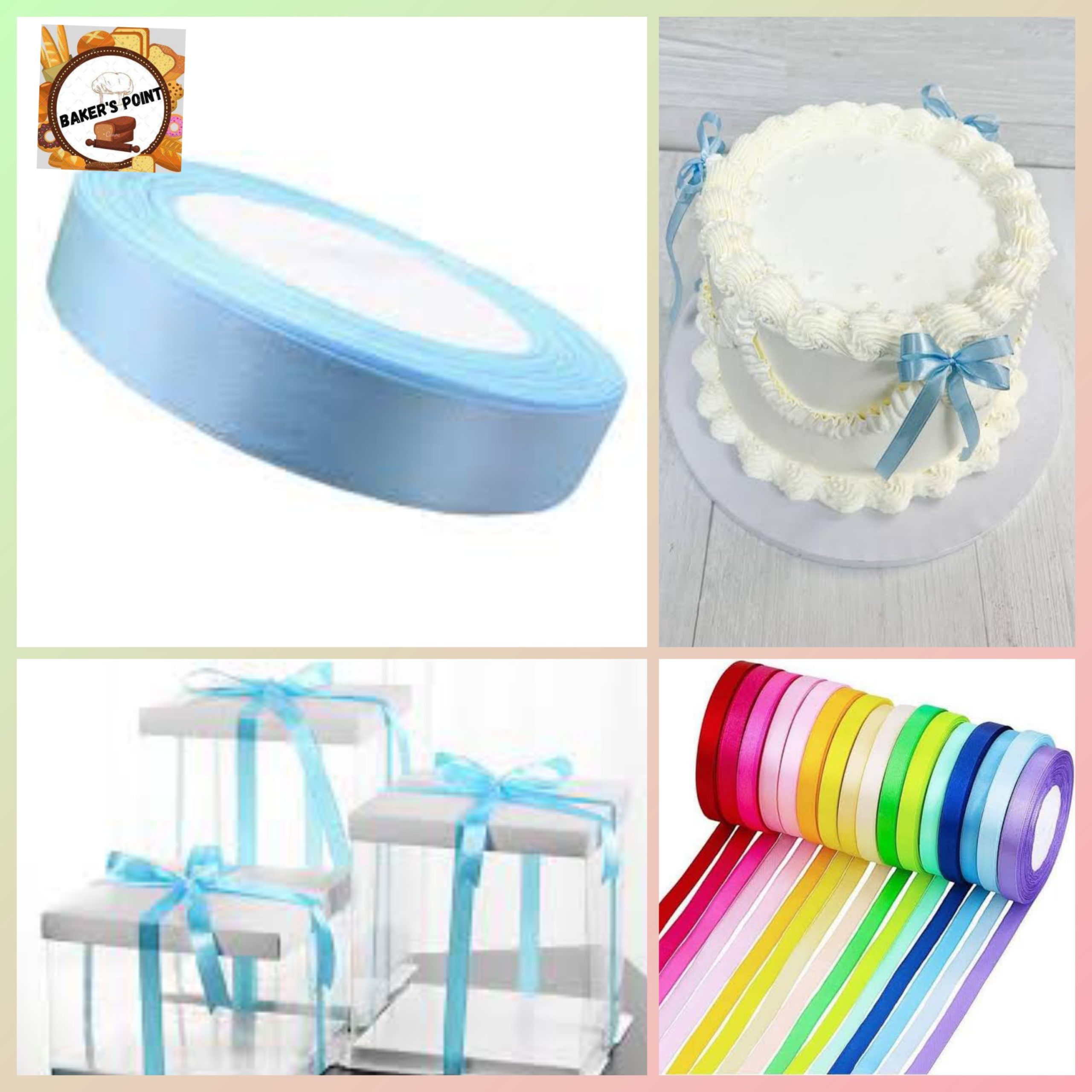 Fabric Ribbon Roll – Blue