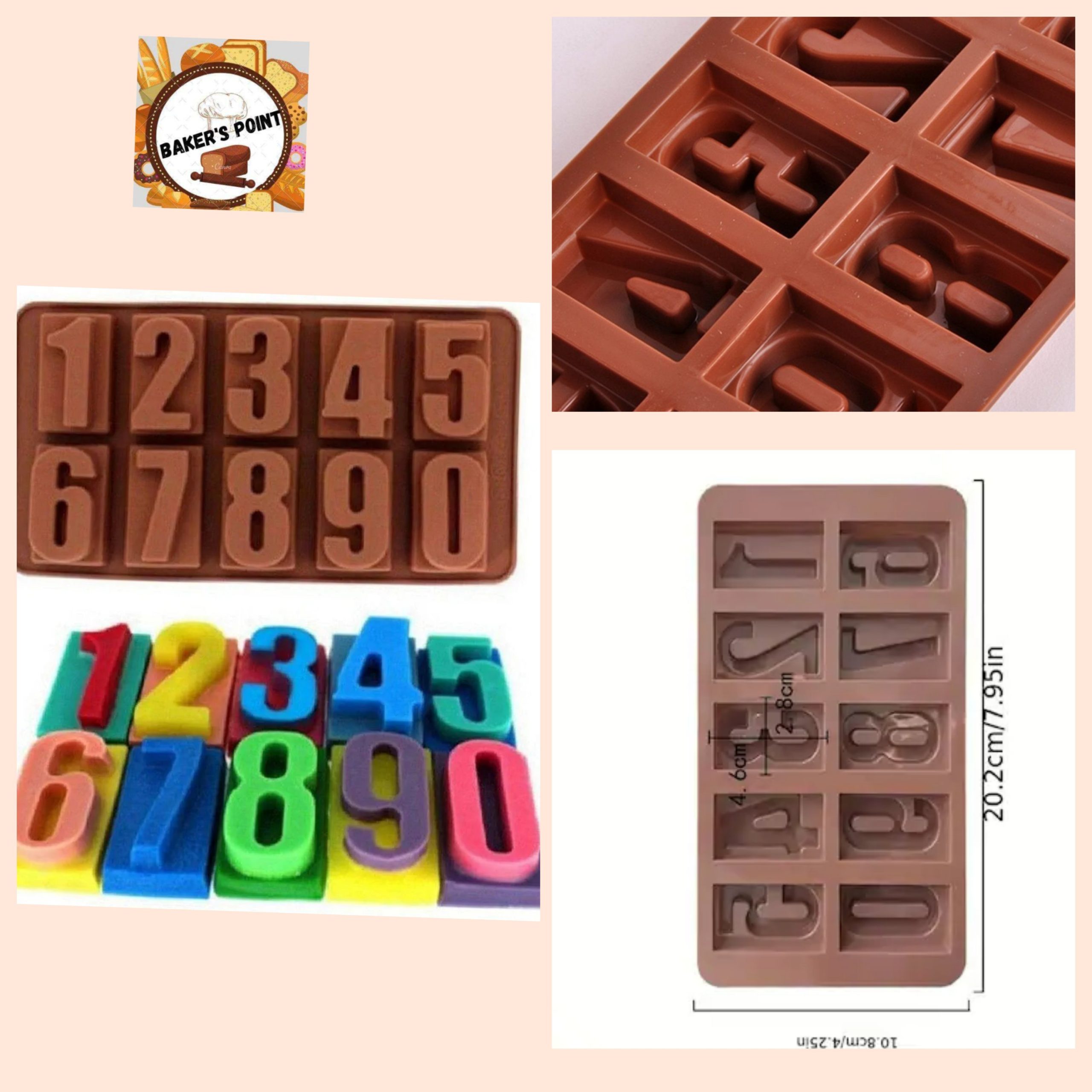 Numbers Chocolate Silicone Mold