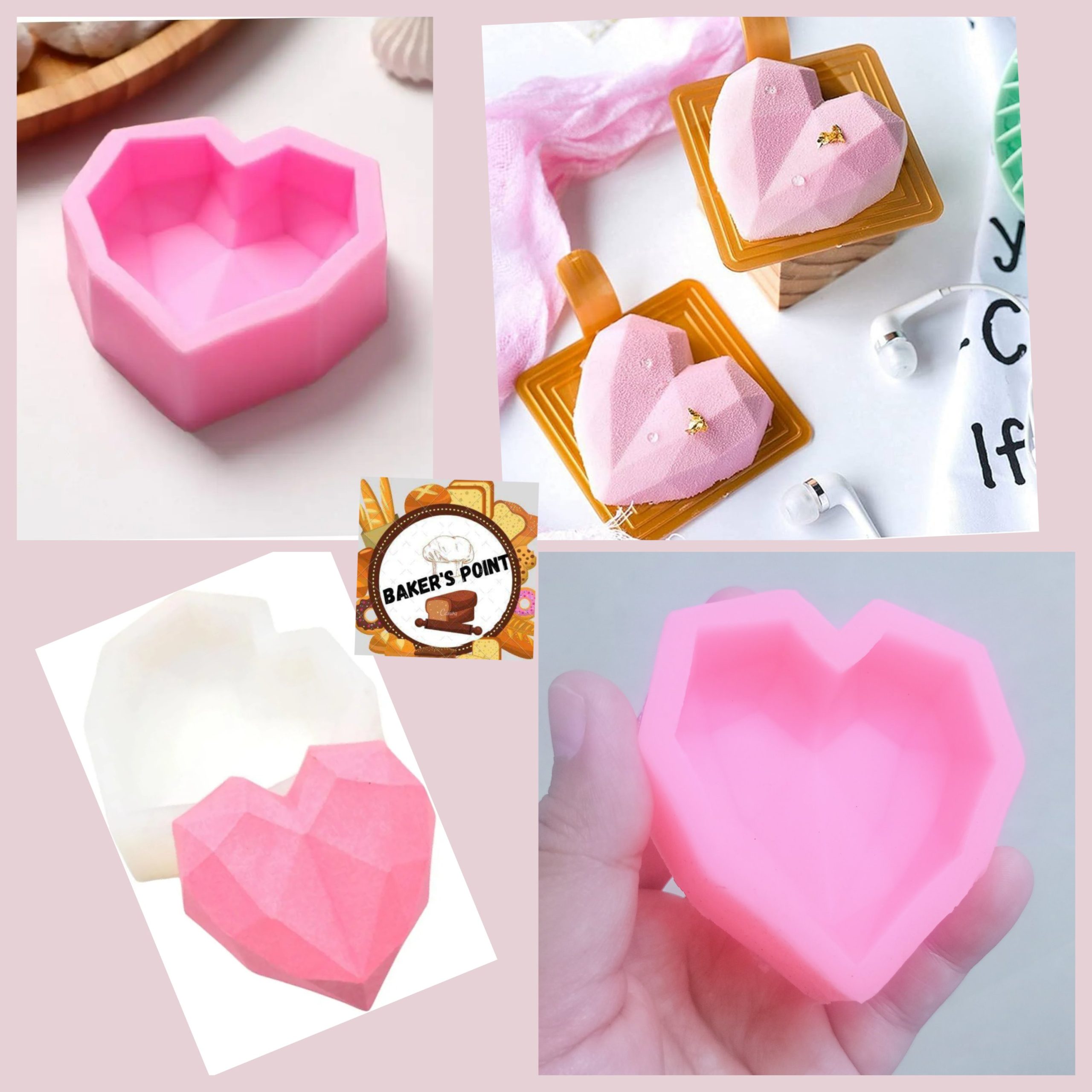 Diamond Heart Silicone Mold