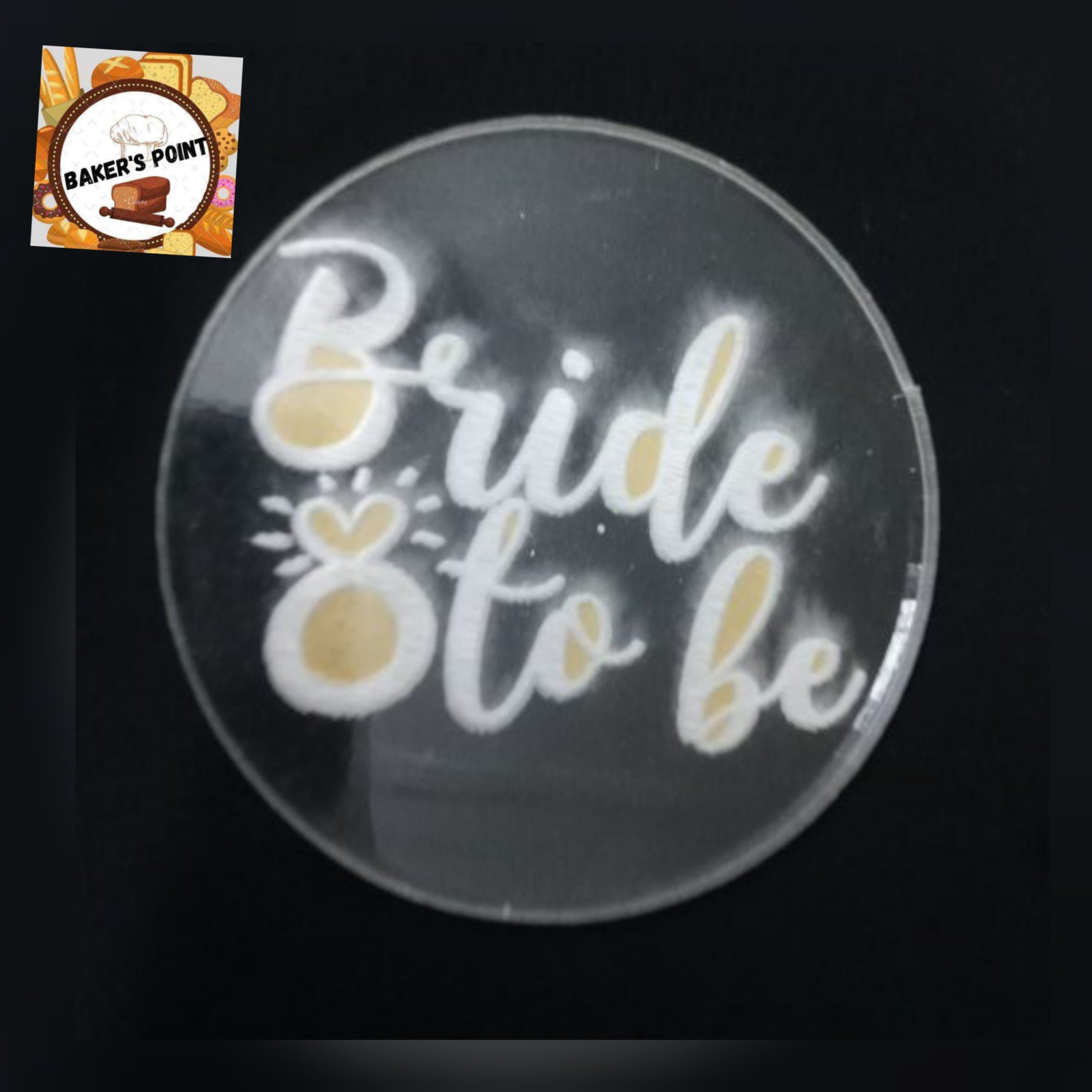 Acrylic Embosser Fondant Stamp – Bride To Be