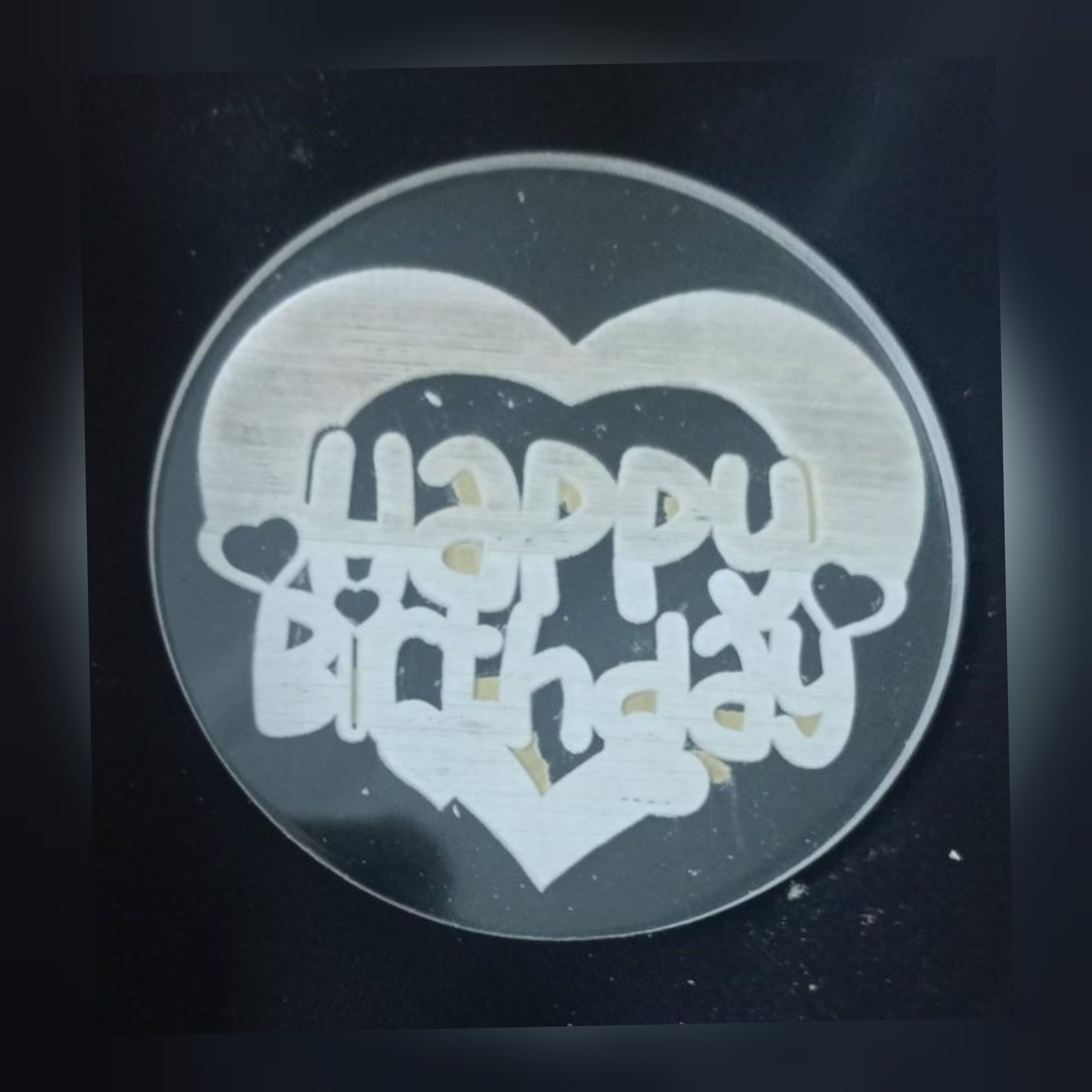 Acrylic Embosser Fondant Stamp – Happy Birthday