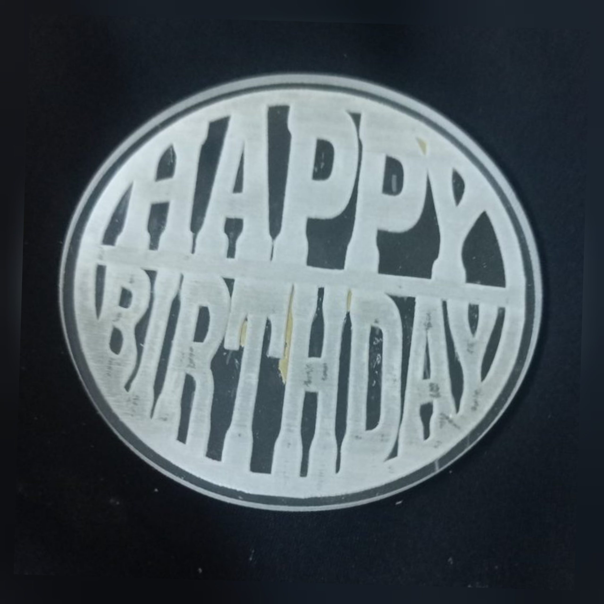 Acrylic Embosser Fondant Stamp – Happy Birthday