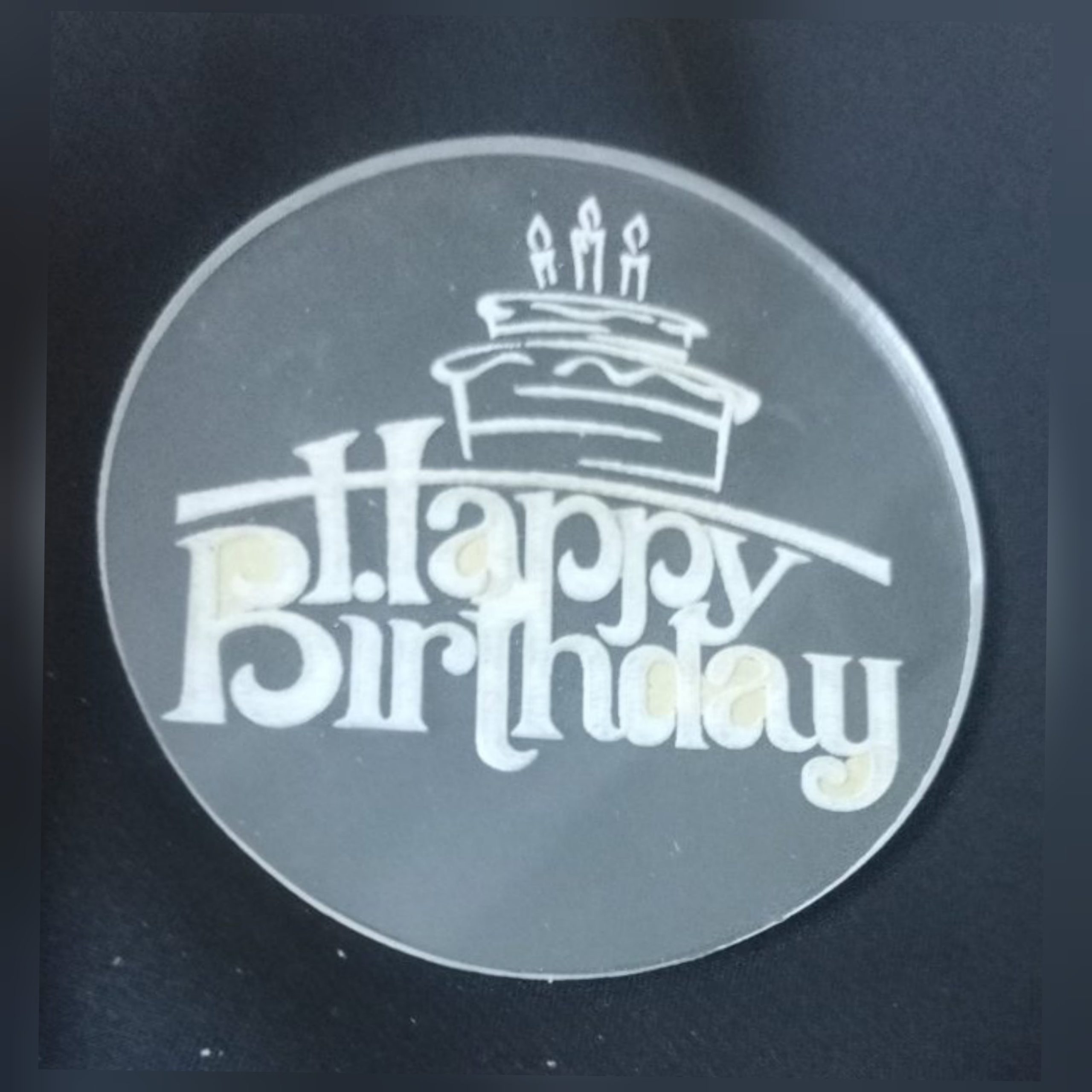 Acrylic Embosser Fondant Stamp – Happy Birthday