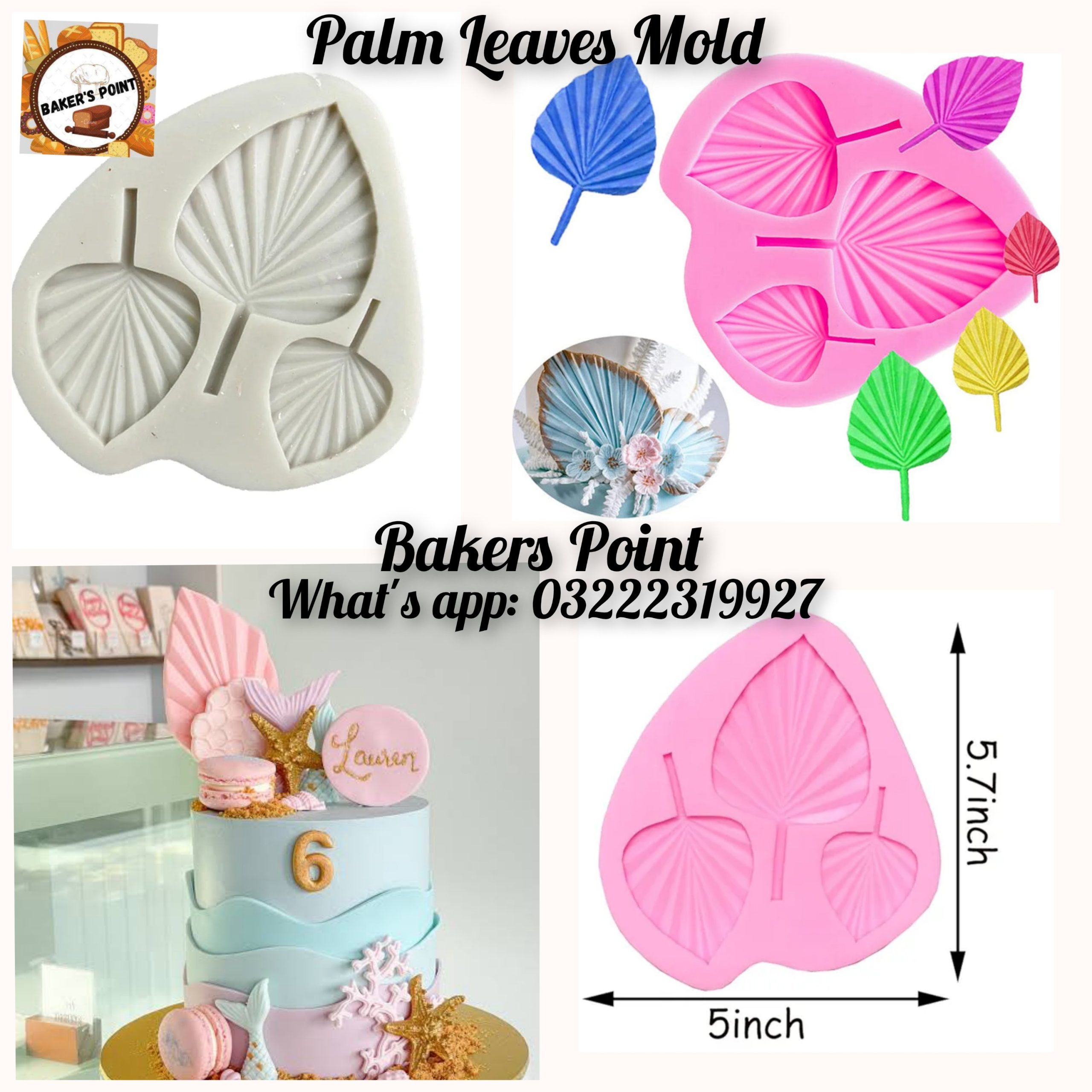 Palm Leaves Silicone Mold – Medium Size