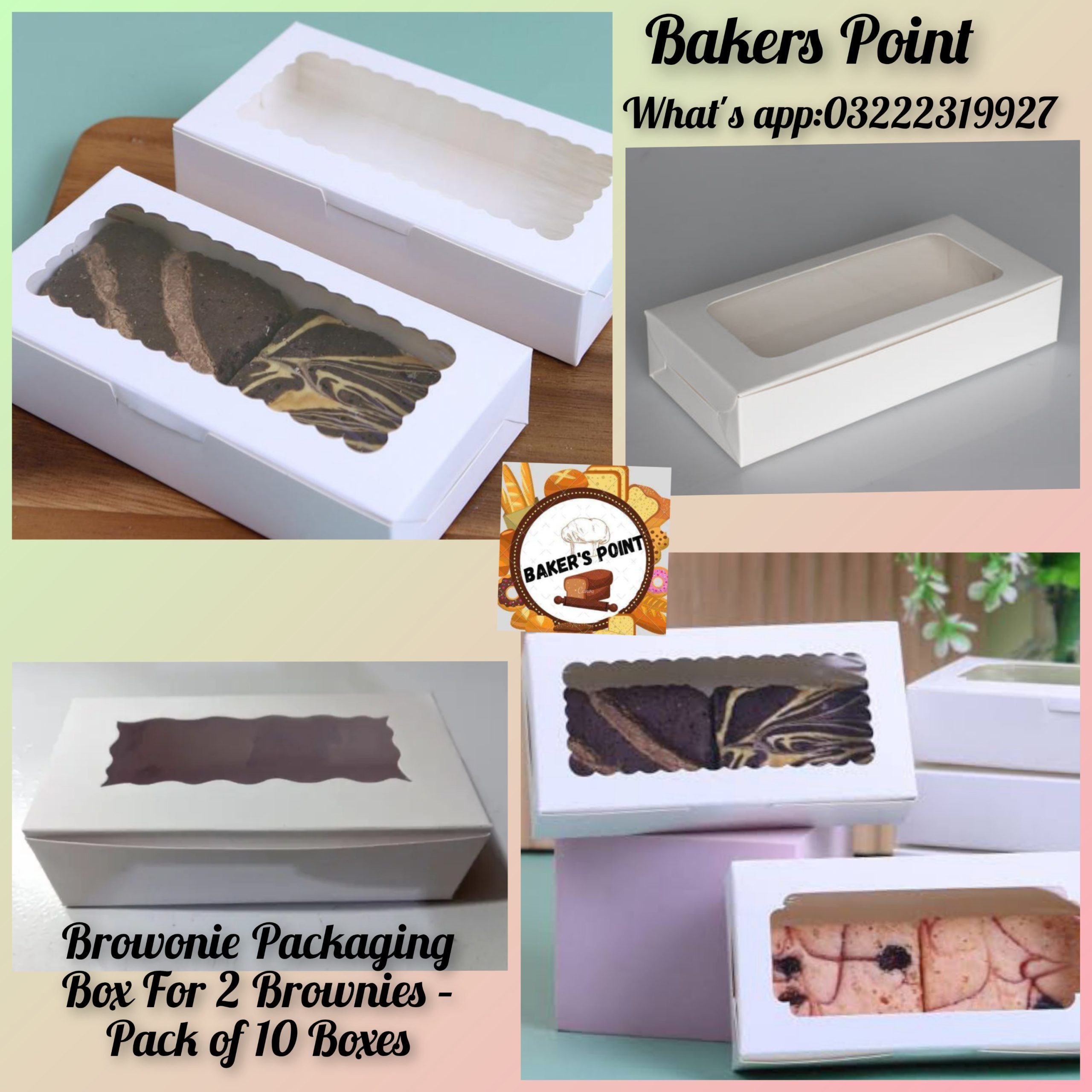 Browonie Packaging Box For 2 Brownies – Pack of 10 Boxes