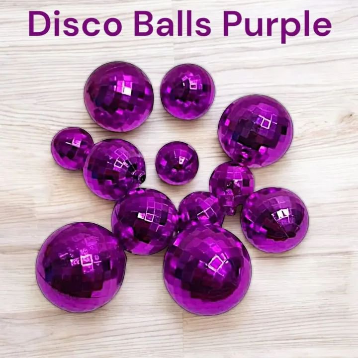 Disco Balls Pack of 12 Purple