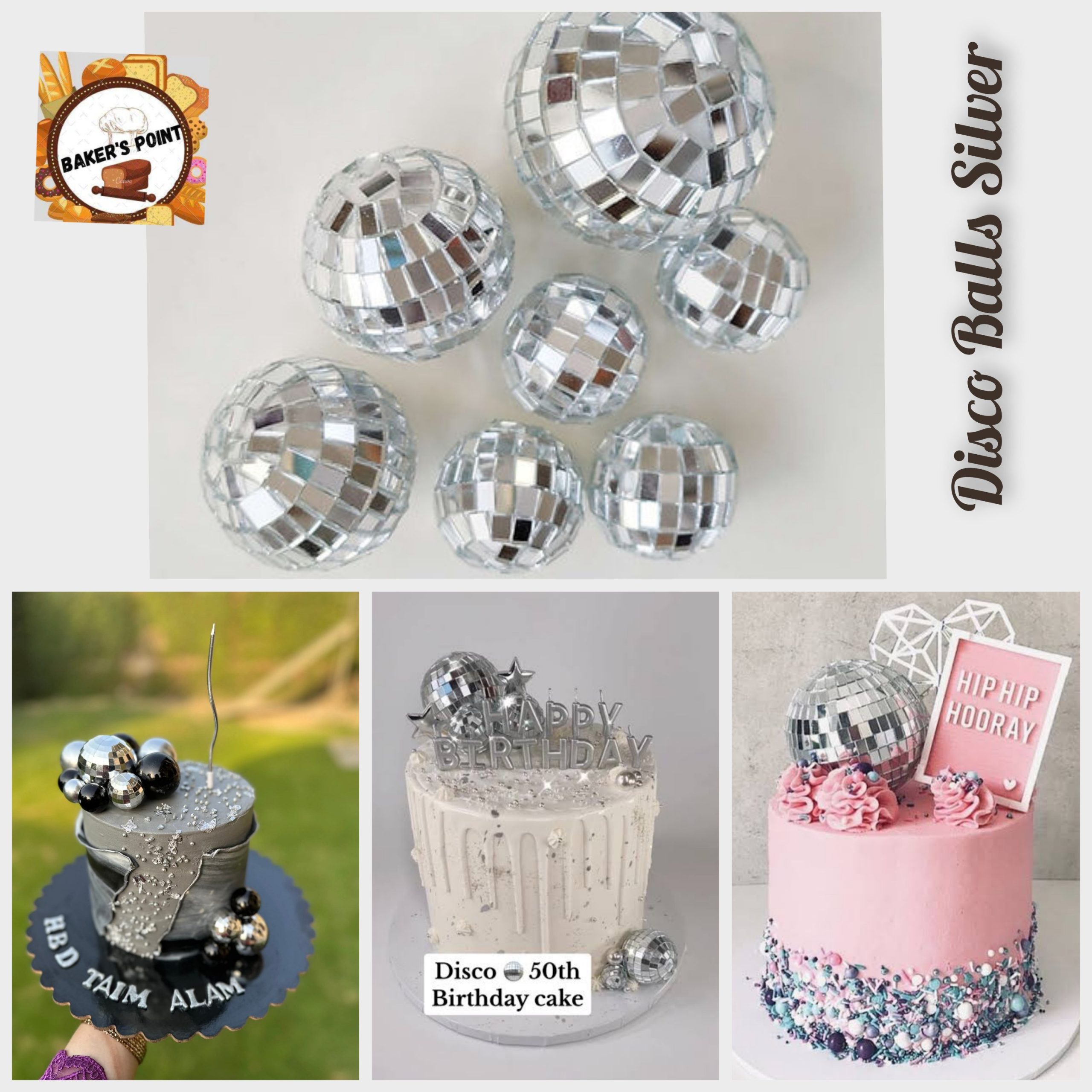 Disco Balls Pack of 12 Silver