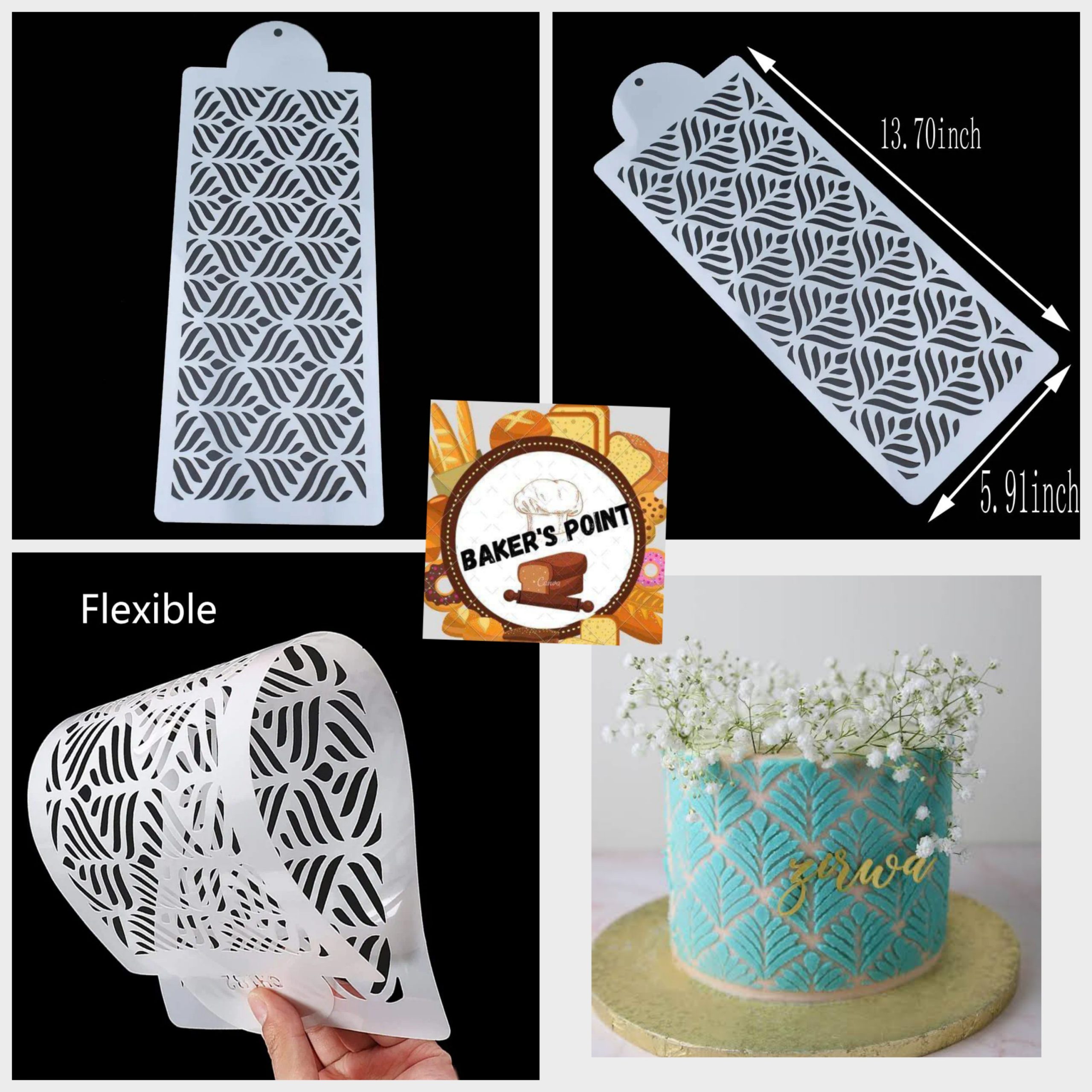 Cake Stencil – Wheat Mesh