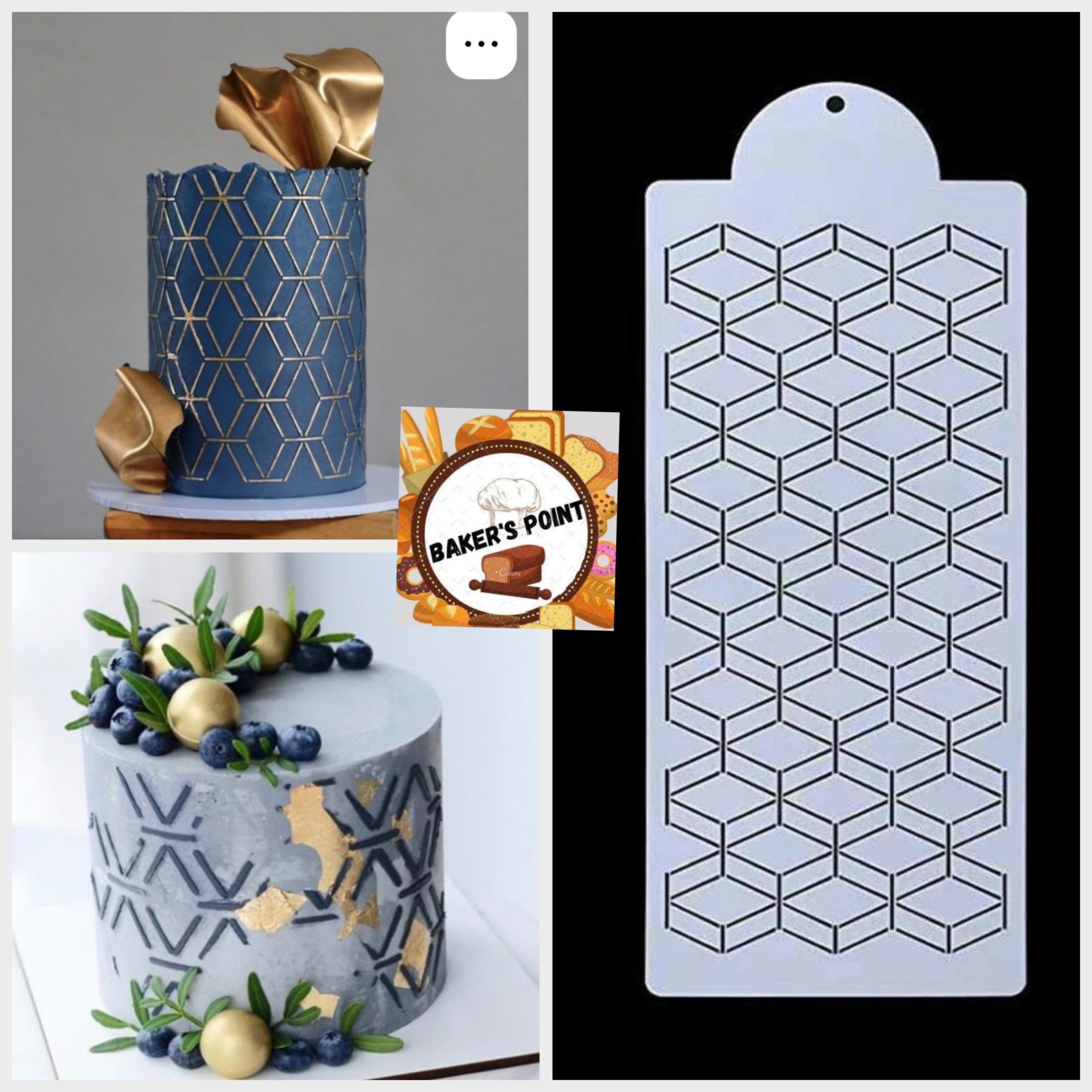Cake Stencil – Geometric Pattern